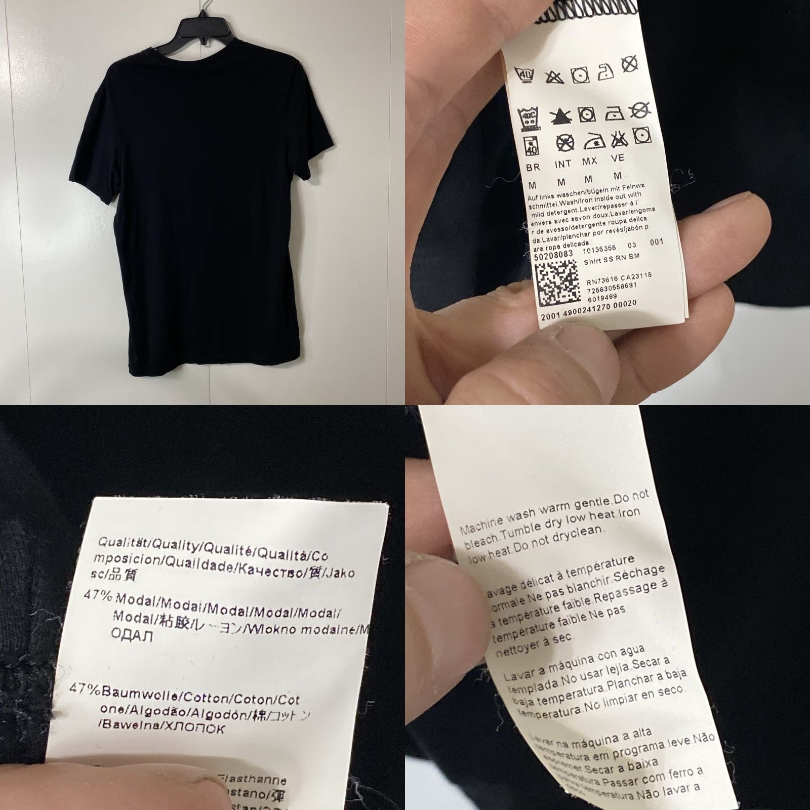 Hugo Boss Hugo Boss Mens T-Shirt M Black Wolf Art Tee Rare Run Size US M / EU 48-50 / 2 - 8 Thumbnail