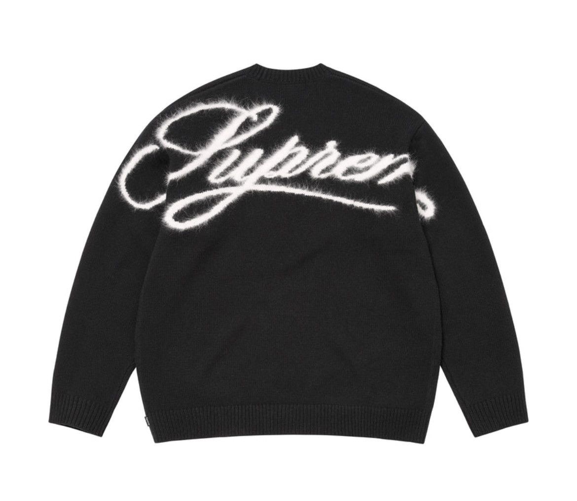 Supreme Supreme Angora Script Sweater Black FW25 Size US L / EU 52-54 / 3 - 1 Thumbnail
