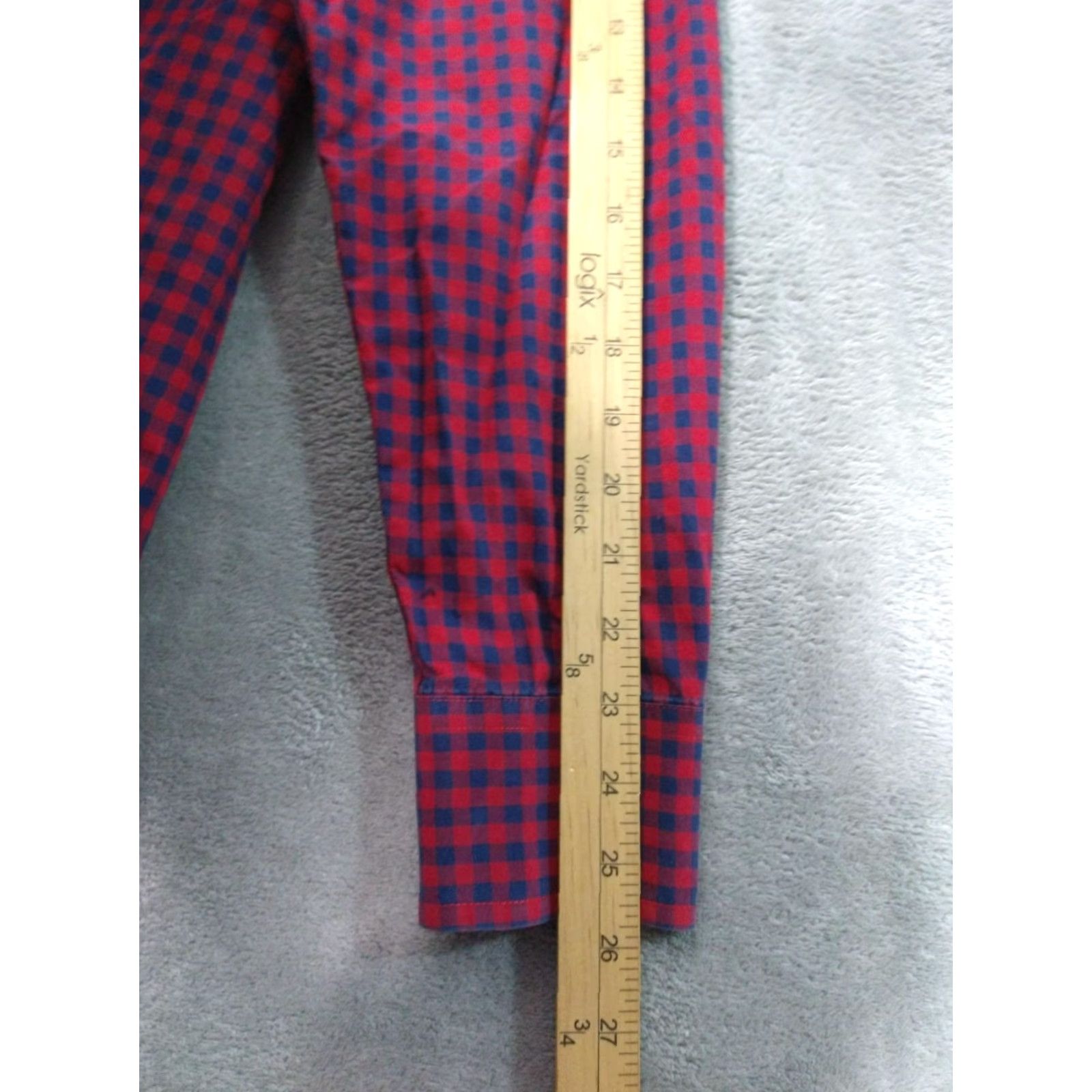UNTUCKit UNTUCKit Shirt Mens Large Red Plaid Slim Fit Long Sleeve Button Down Cotton Size US L / EU 52-54 / 3 - 6 Thumbnail