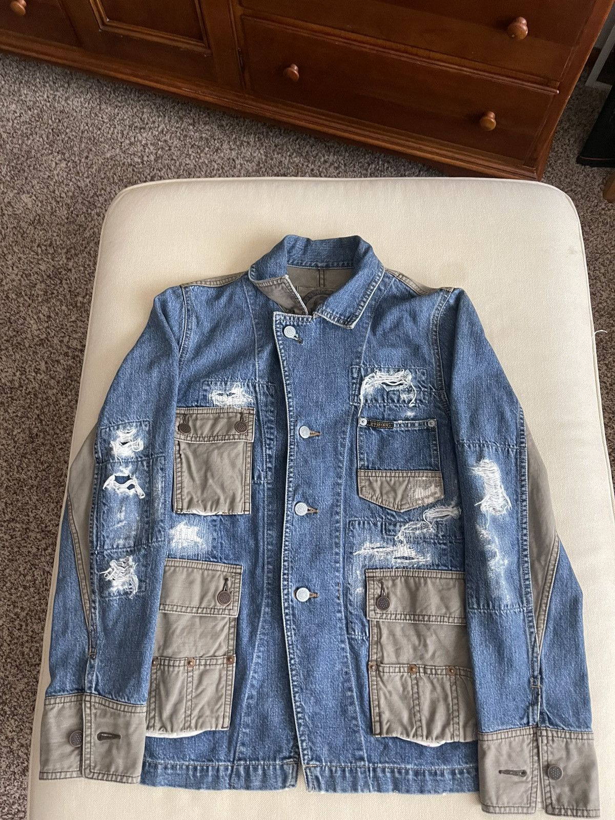 Hysteric Glamour Hysteric Glamour Khaki/Denim Jacket Size US M / EU 48-50 / 2 - 1 Thumbnail