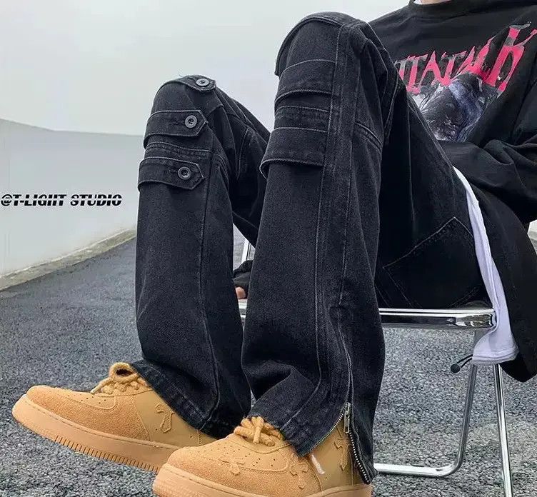 Japanese Brand Hip-hop streetwear men's and women's jeans Size US 32 / EU 48 - 3 Thumbnail