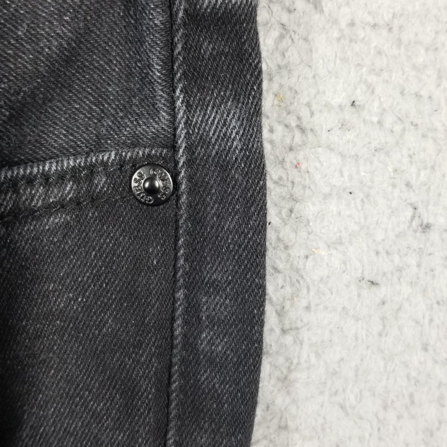 Guess VINTAGE GUESS Los Angeles Jeans Men Slim Straight Del Mar Fit 32x30 Washed Black Denim Charcoal 90s Mens jeans Size US 32 / EU 48 - 5 Thumbnail