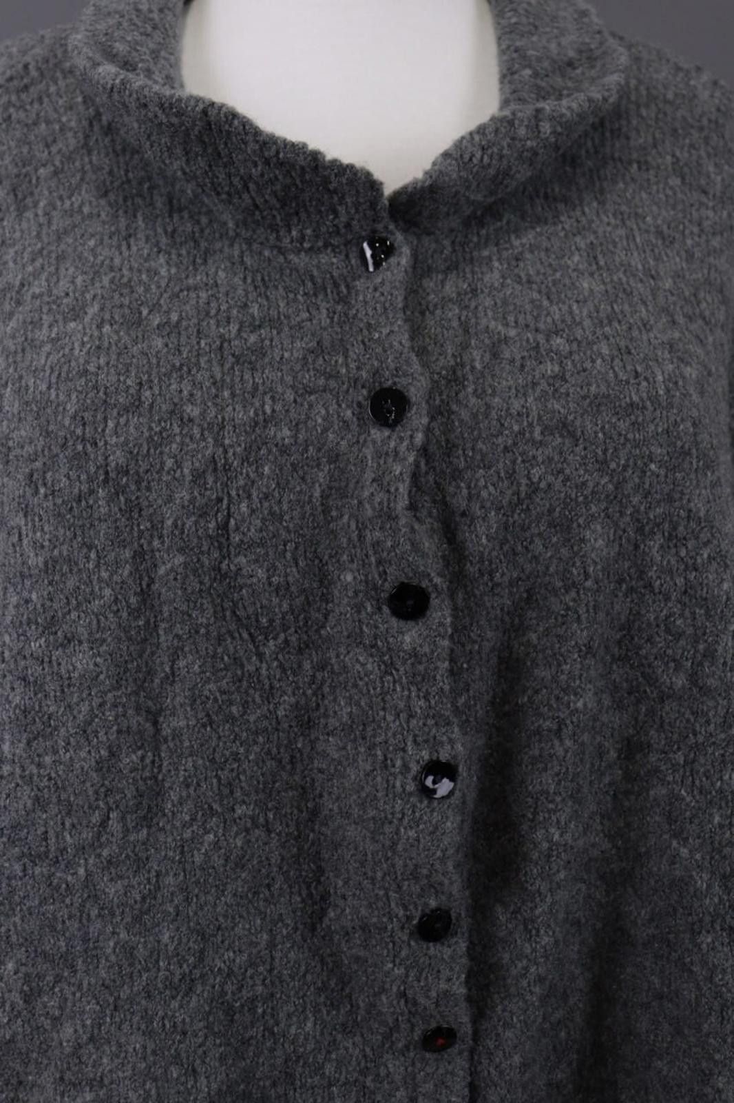 Designer Grizas Gray Wool Lagenlook Textured Sweater Size XL Size XL / US 12-14 / IT 48-50 - 5 Thumbnail