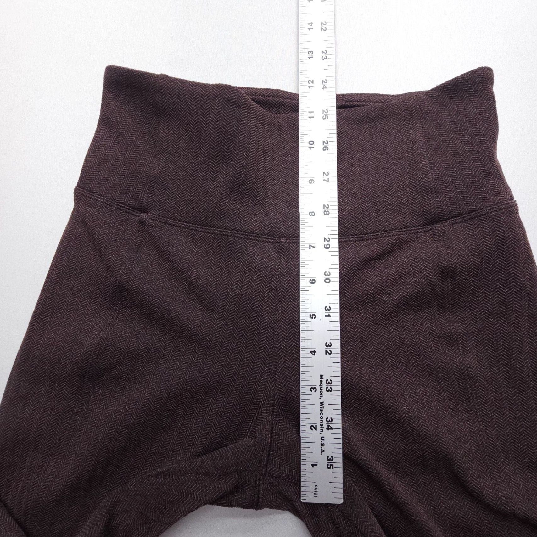 Athleta VINTAGE Athleta Delancey Herringbone Tight XS Brown Leggings Women Activewear Gym & Training High Rise Stretch Size ONE SIZE - 5 Thumbnail