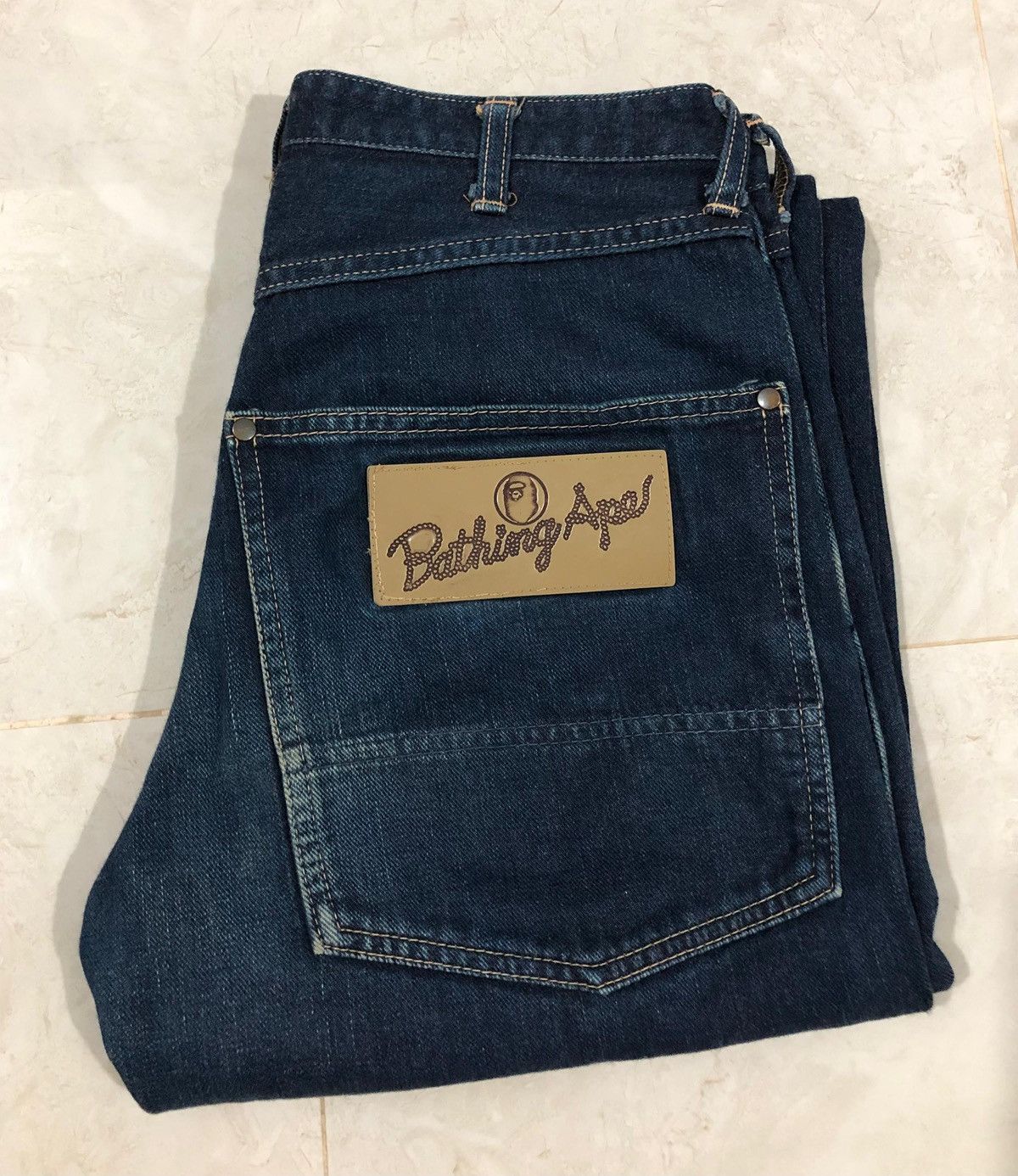 Bape × Vintage A Bathing Ape Denim Pants Size US 30 / EU 46 - 7 Thumbnail
