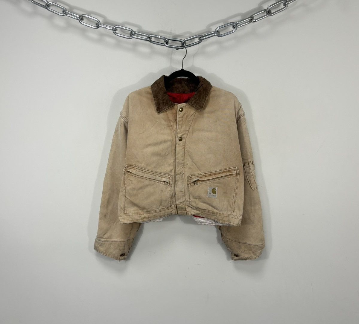 Carhartt Vintage 90s Carhartt Y2K Workwear Hype Boxy Cropped Jacket Size US L / EU 52-54 / 3 - 1 Thumbnail