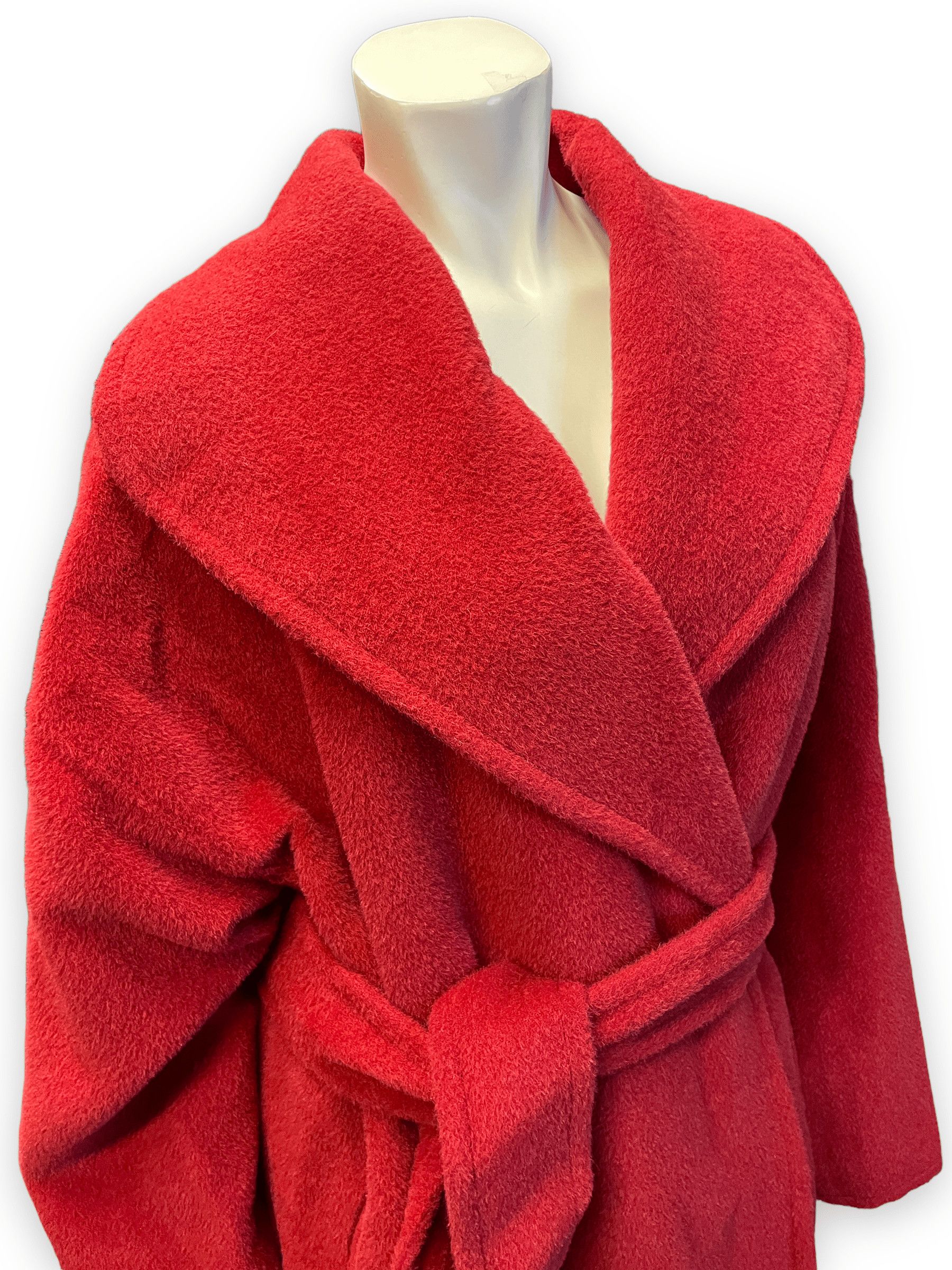 Sonia Rykiel Sonia Rykiel Fluffy Red Alpaca Blend Robe Style Coat Made In France Size M Size M / US 6-8 / IT 42-44 - 3 Thumbnail