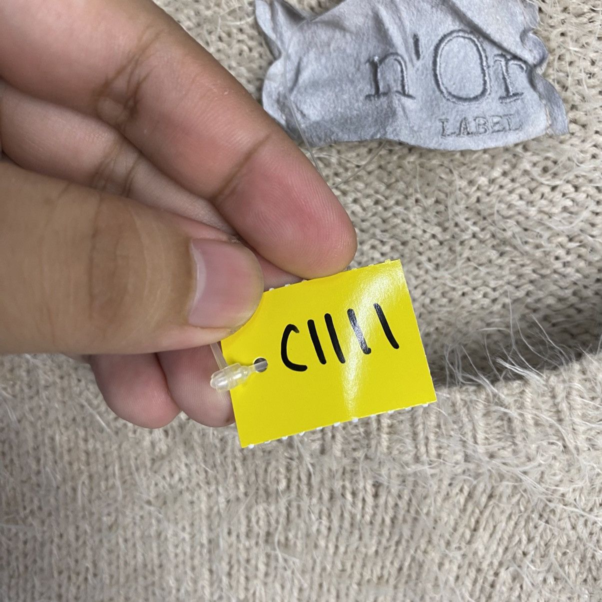 Homespun Knitwear DL N’or Beige Mohair Knitwear #C1111 Size XL / US 12-14 / IT 48-50 - 10 Thumbnail