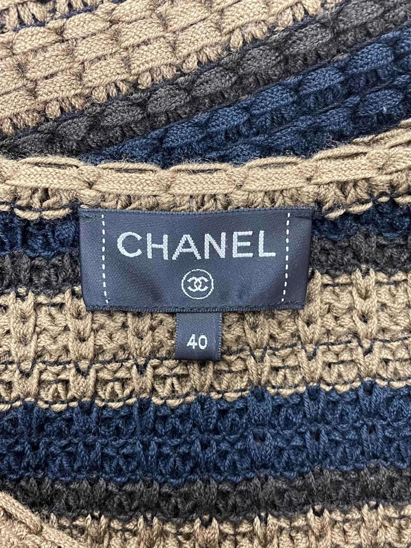 Chanel Chanel Station Series Brown & Black Stripe Jacket 40 Size M / US 6-8 / IT 42-44 - 4 Thumbnail