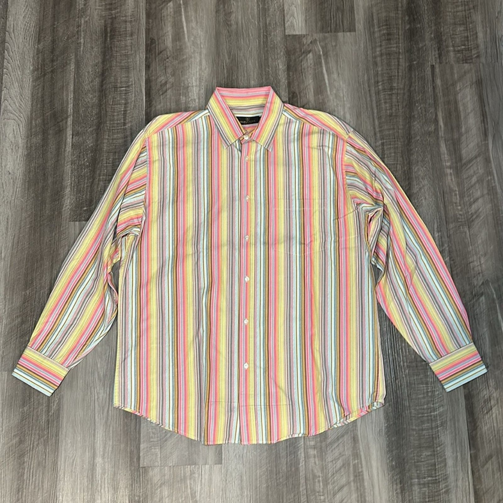 BUGATCHI Bugatchi Uomo Striped Long Sleeve Button Down - Large Size US L / EU 52-54 / 3 - 2 Thumbnail