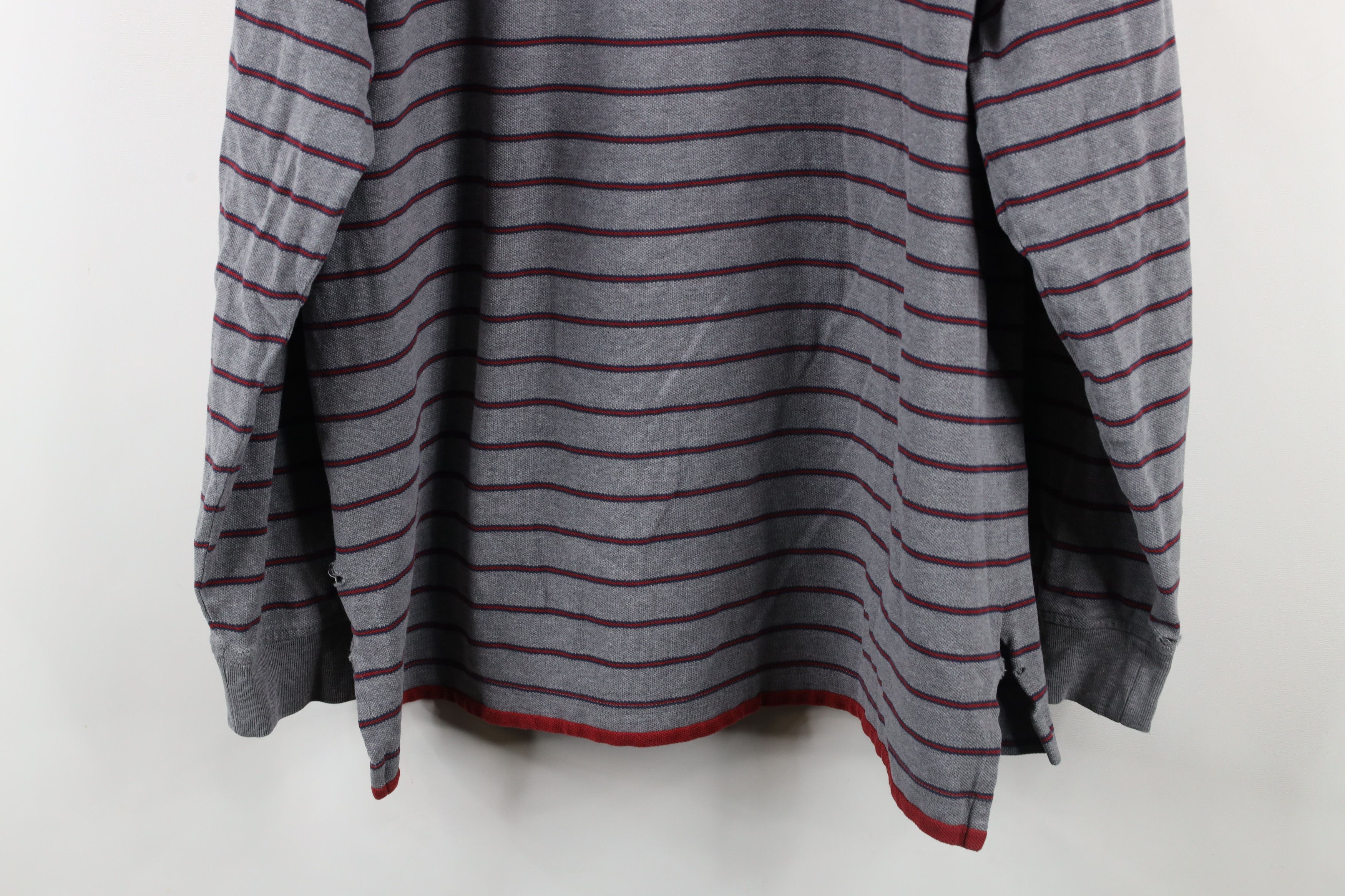 Tommy Hilfiger × Vintage Vintage 90s Tommy Hilfiger Striped Long Sleeve Rugby Polo Size US XXL / EU 58 / 5 - 15 Thumbnail