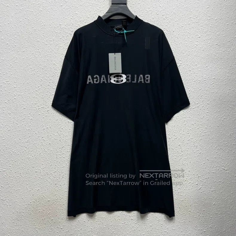 Balenciaga Balenciaga Double B Worn Out Logo Slogan Short Sleeve Size US M / EU 48-50 / 2 - 1 Thumbnail
