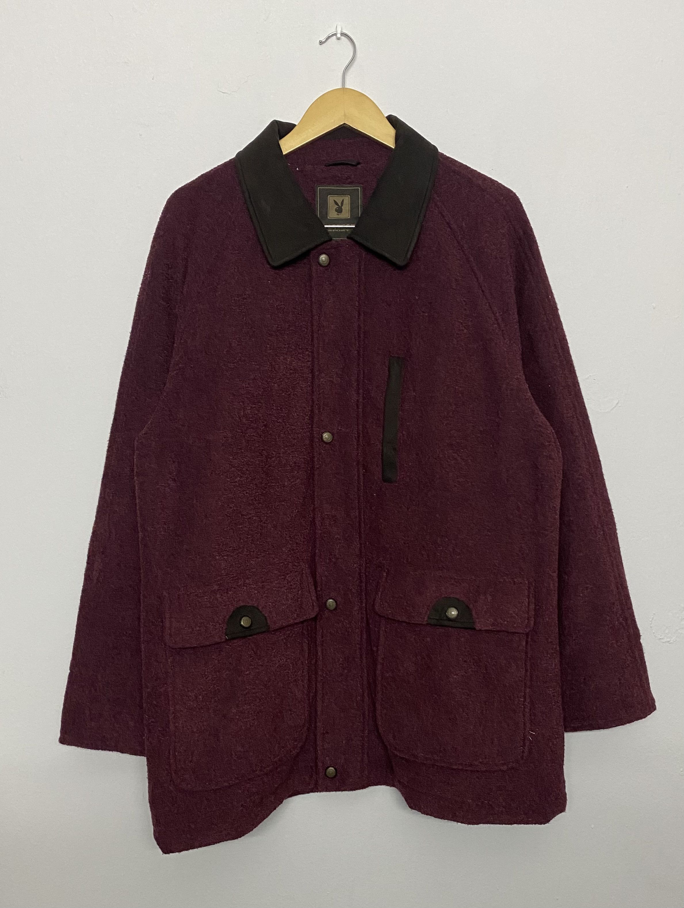 Playboy Vintage Playboy Sport Wool Barn Jacket Red Plaid Lined Size US L / EU 52-54 / 3 - 1 Thumbnail