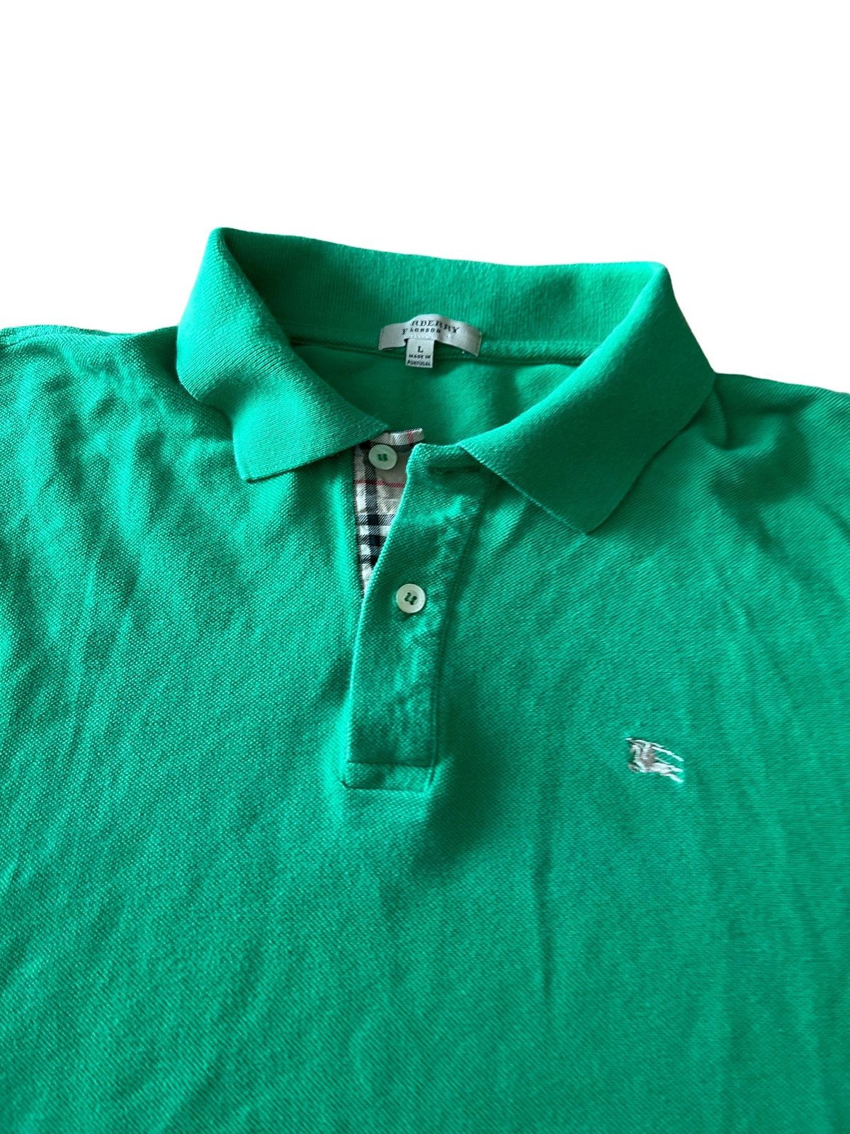 Burberry London Nova Chek Polo Shirt Green Men s Designed Polos