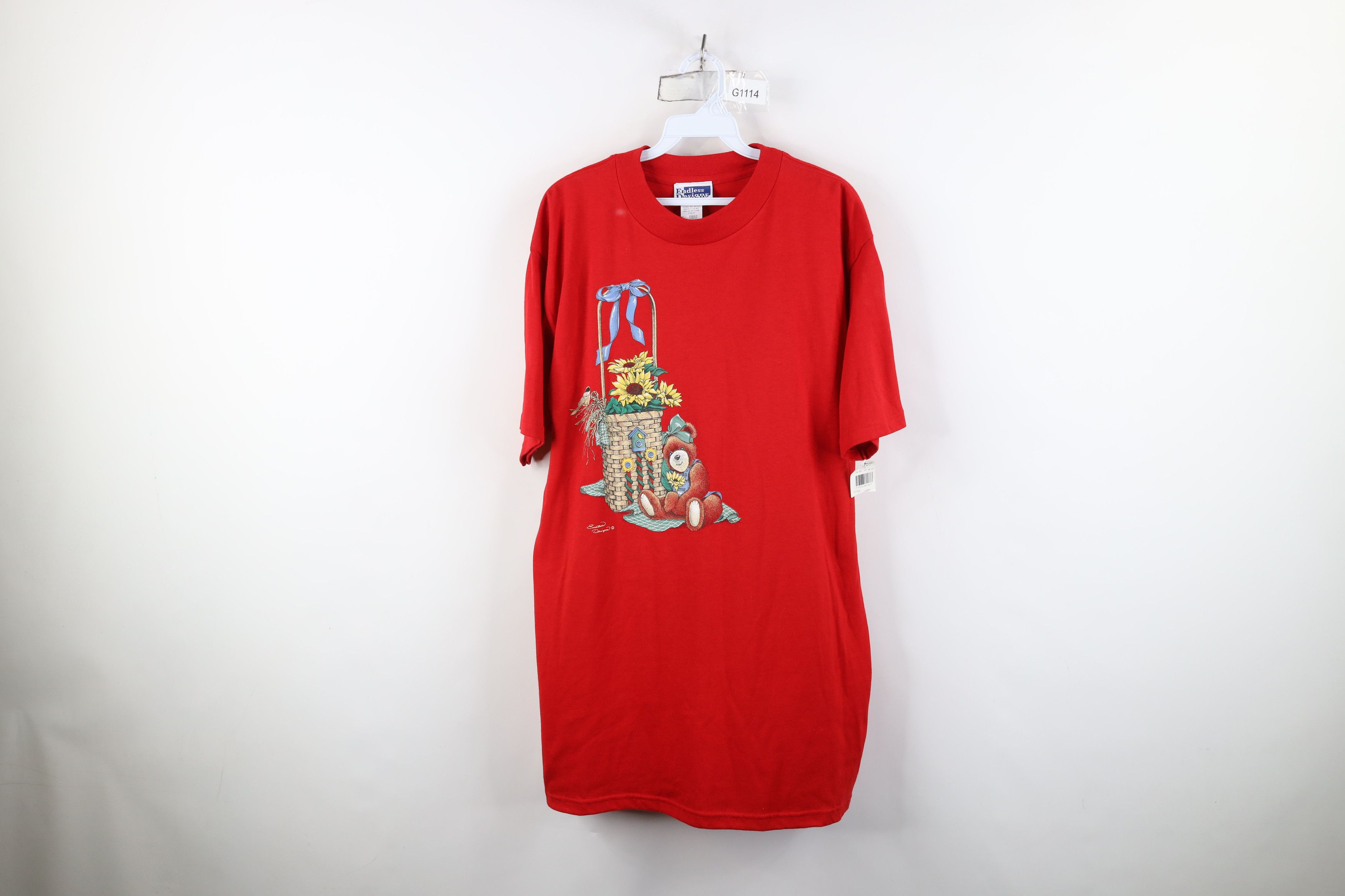 Vintage Deadstock Vintage 90s Streetwear Teddy Bear Sleep T-Shirt Size L / US 10 / IT 46 - 1 Thumbnail