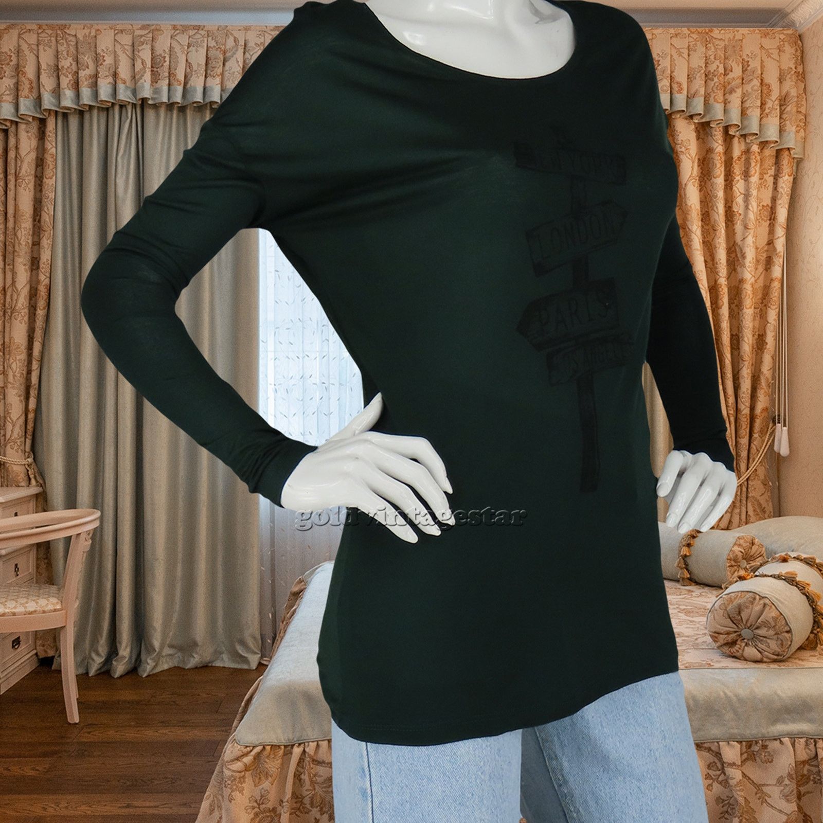 Other Native Outsiders Crossroads Long Sleeve Tee Top Blouse Size S / US 4 / IT 40 - 2 Thumbnail