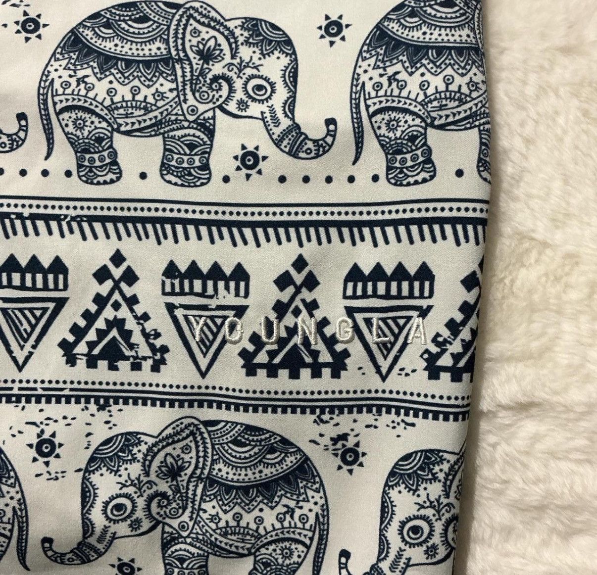 YoungLA 🐘 NWT YOUNGLA "MAHARAJA" ELEPHANT PRINT LOUNGE PANTS 🐘 Size US 34 / EU 50 - 1 Thumbnail