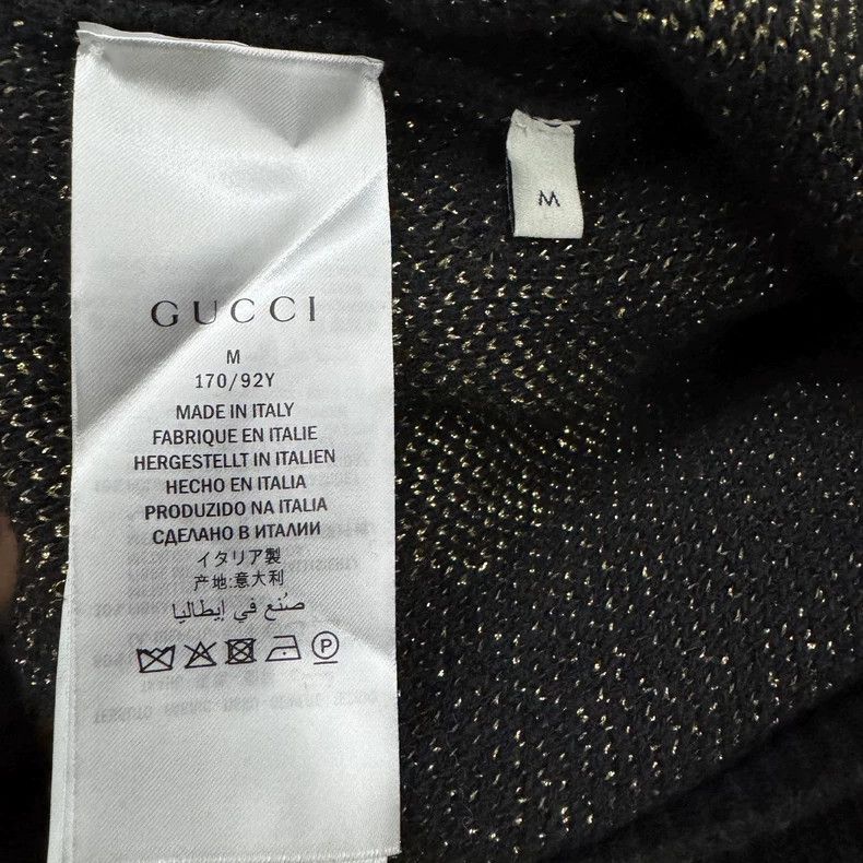 Gucci GucciGolden letter pattern design wool long-sleeved pullove Size US M / EU 48-50 / 2 - 7 Thumbnail
