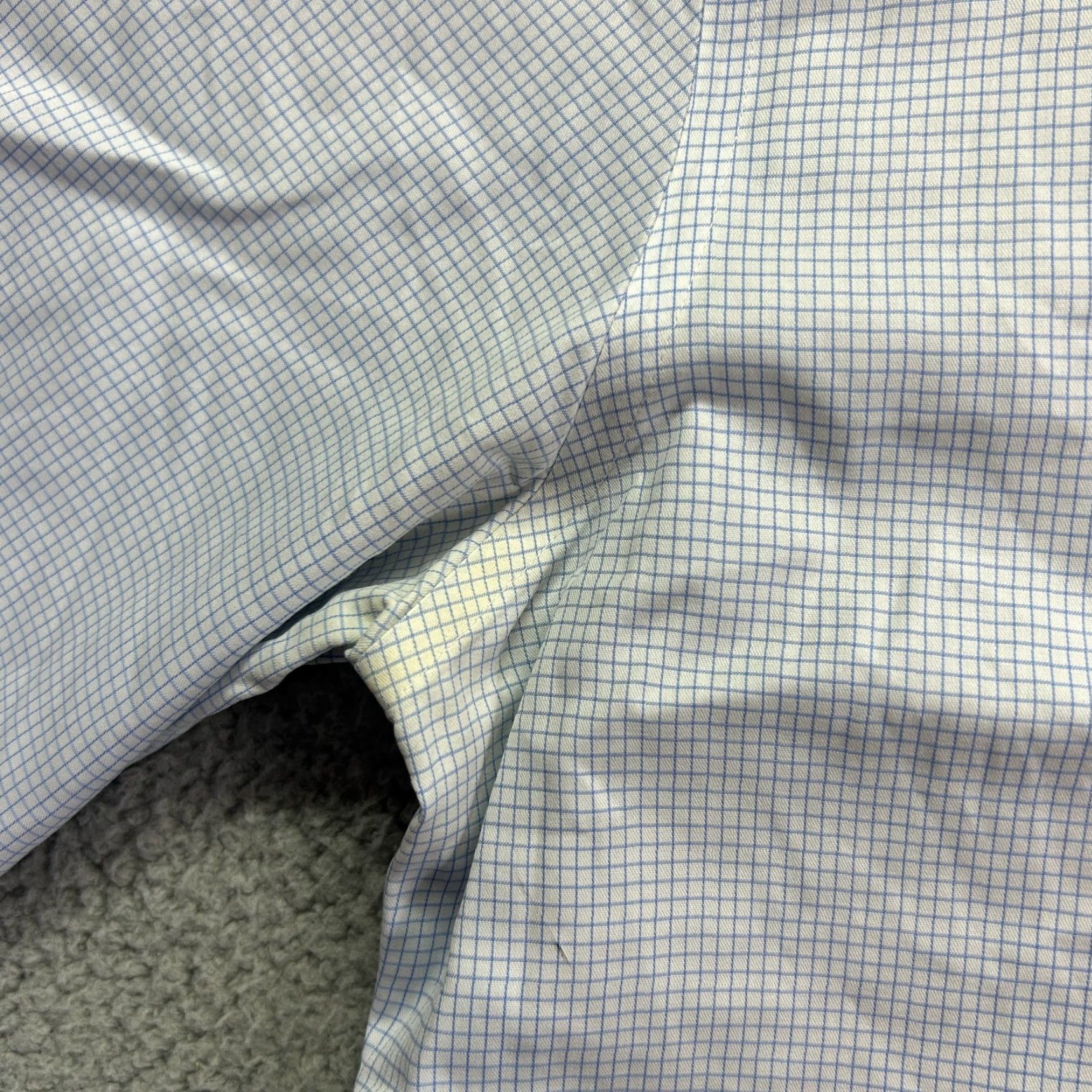 Charles Tyrwhitt Charles Tyrwhitt Shirt Men's 17 White Dress Check Non Iron Slim Fit Button Down Size 46R - 6 Thumbnail