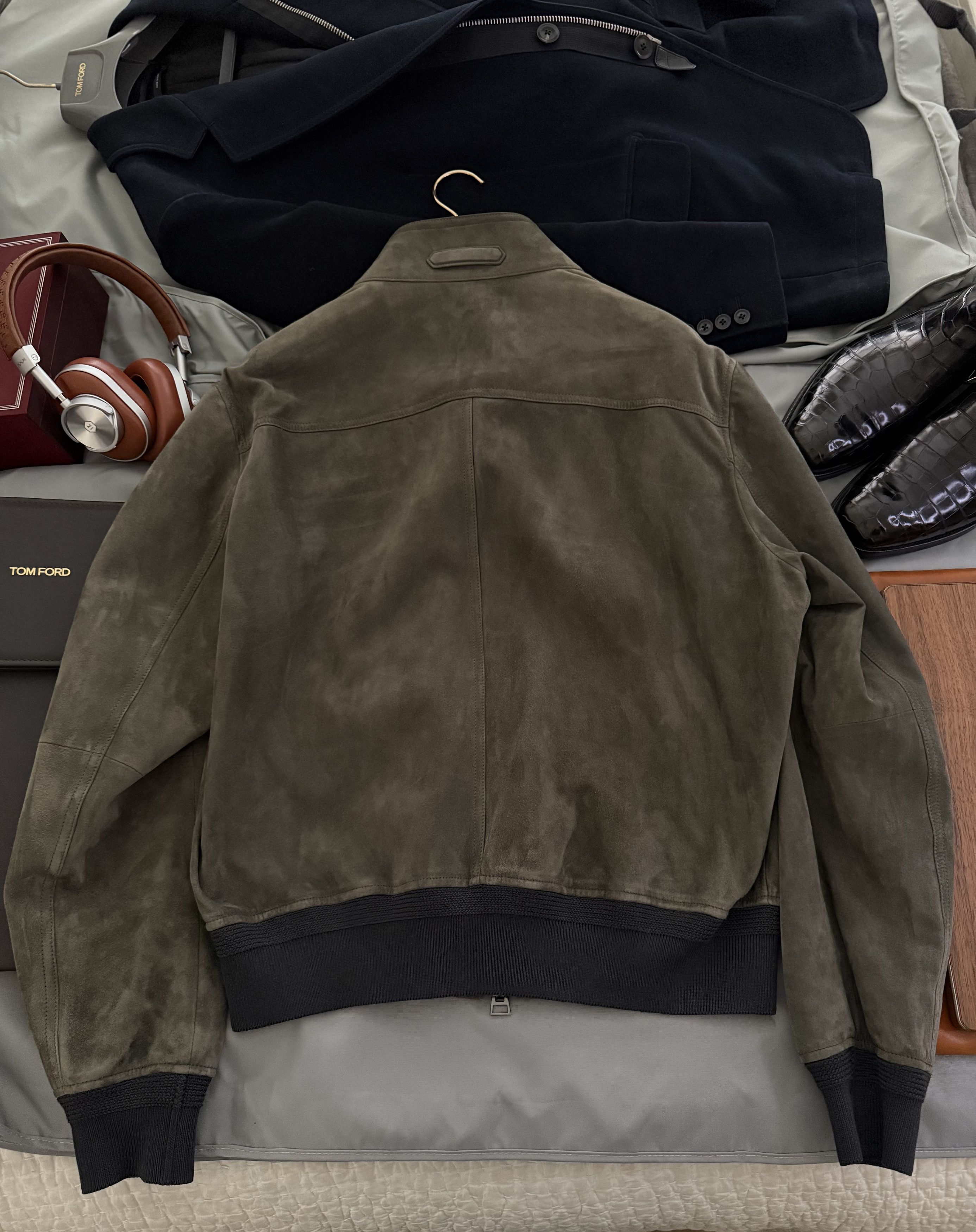 Tom Ford Fits 52, Coveted Rare $6,300 w/tax TOM FORD Suede Jacket, Size US XL / EU 56 / 4 - 16 Thumbnail