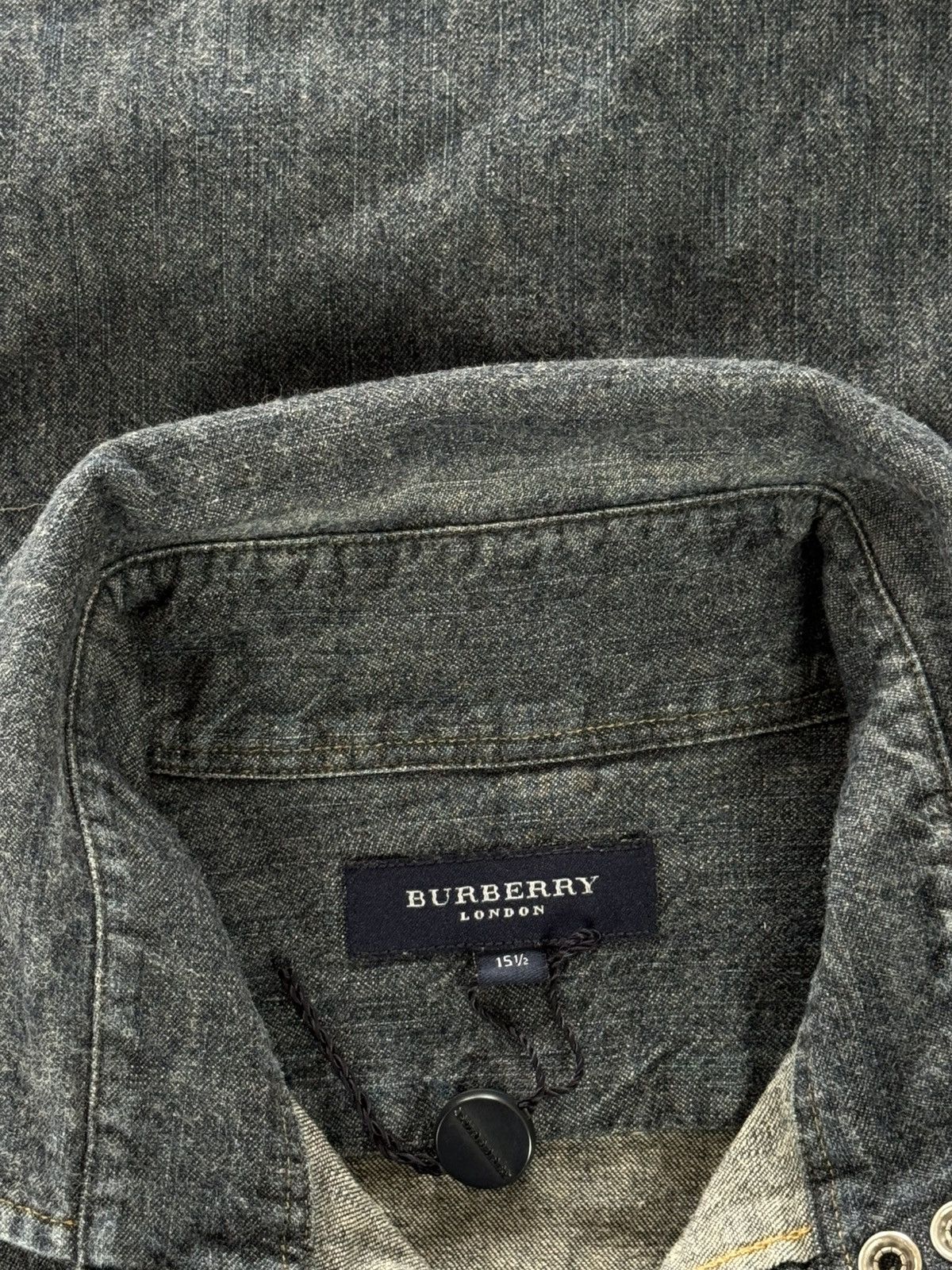 Burberry Burberry 00’s Luxury Denim Button Up Shirt Size US M / EU 48-50 / 2 - 9 Thumbnail