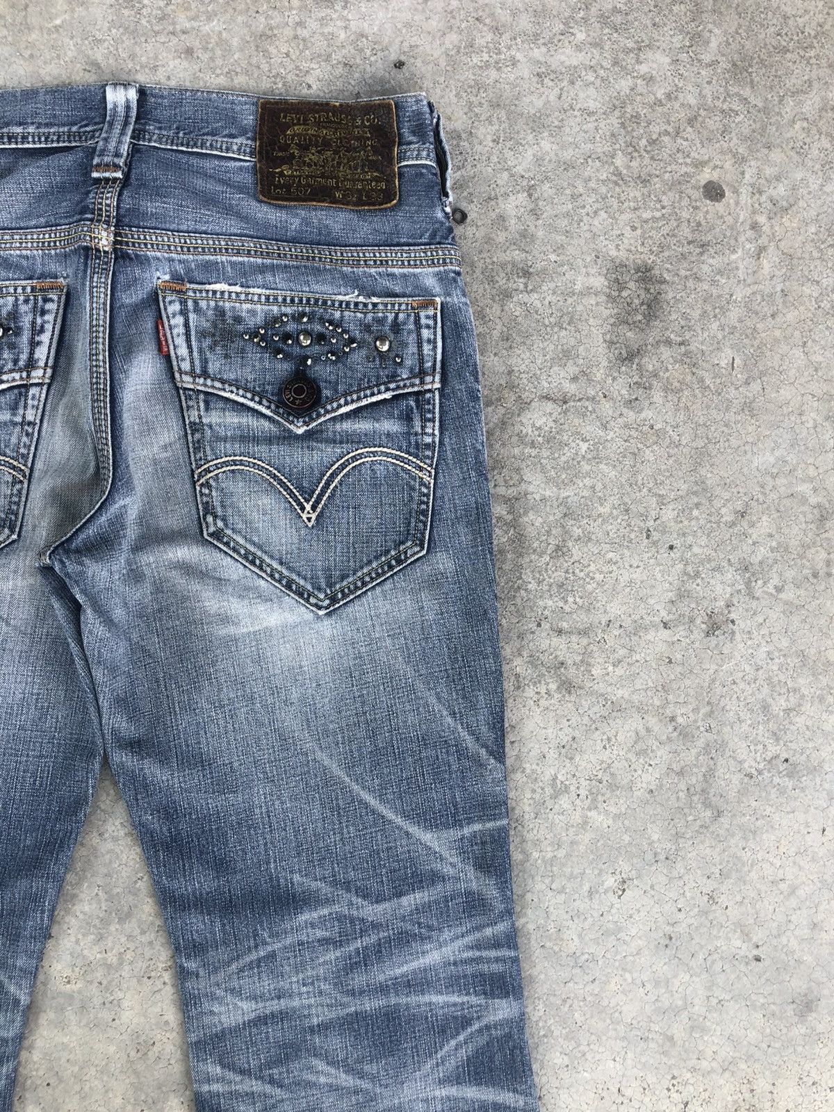 If Six Was Nine Y2k Levis Flared Jeans Bootcut 507 Distressed Jeans Size US 32 / EU 48 - 10 Thumbnail