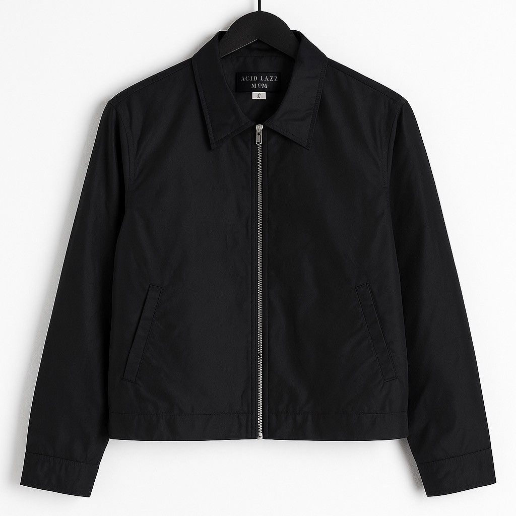 Japanese Brand ACID JAZZ MEN Black Nylon Jacket Minimalist 1990s Streetwear Size US S / EU 44-46 / 1 - 1 Thumbnail