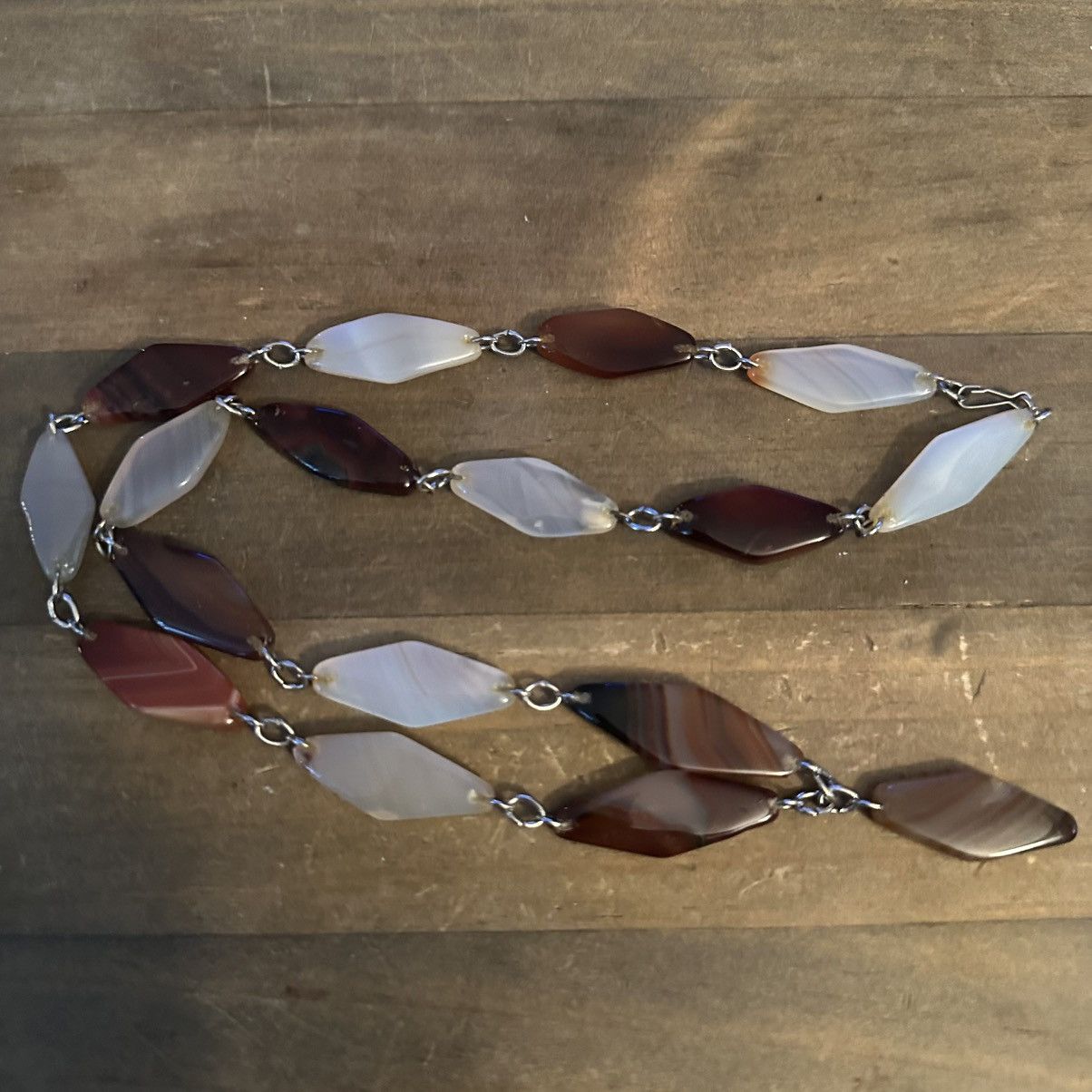 Vintage Vintage geometric agate necklace Size ONE SIZE - 2 Thumbnail