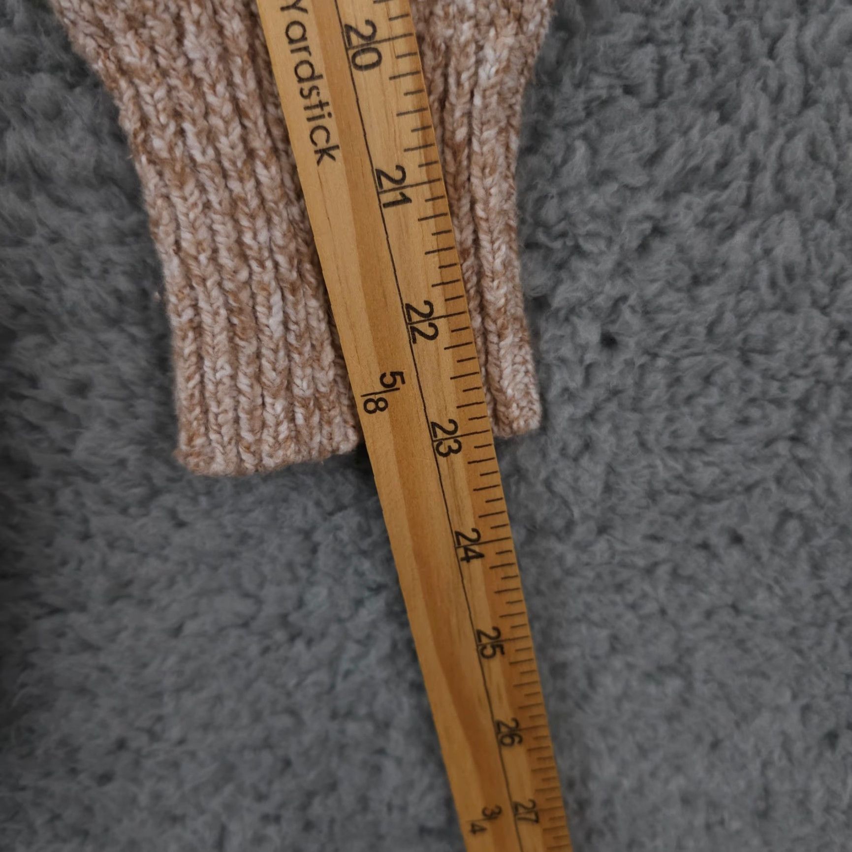 Loft LOFT Ann Taylor Sweater Womens Medium Beige White Marled V Neck Knit Pullover Size M / US 6-8 / IT 42-44 - 7 Thumbnail