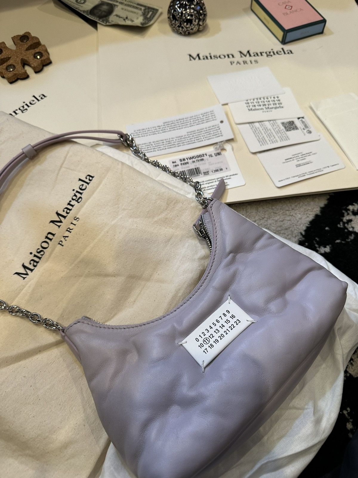 Maison Margiela Mini Grand Slam Purple Shoulder Bag