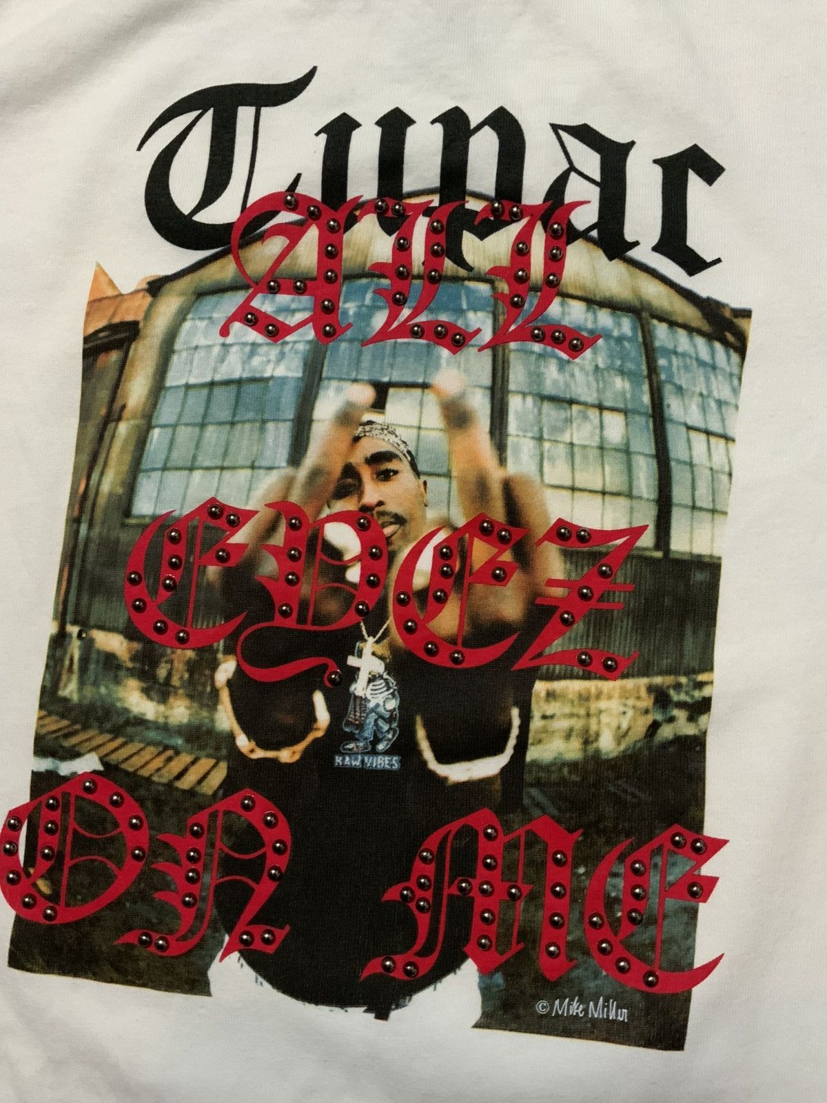 Replay Replay Tribute 2Pac Tupac All Eyez On Me Studded T-Shirt Size US L / EU 52-54 / 3 - 1 Thumbnail