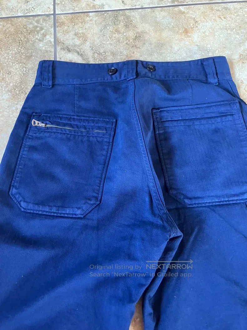 Nigel Cabourn Nigel Cabourn Dark blue fishbone pattern pants Size US 32 / EU 48 - 7 Thumbnail