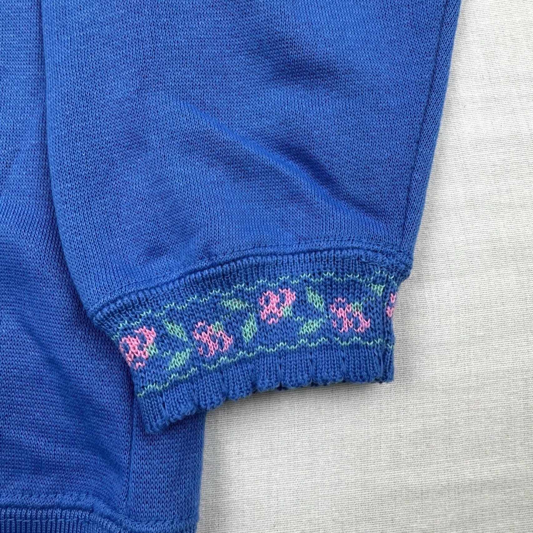 Vintage VINTAGE Huntington Ridge Womens Sweatshirt Crew Neck Long Sleeve Floral Blue 90s Activewear M Womens Size M / US 6-8 / IT 42-44 - 6 Thumbnail