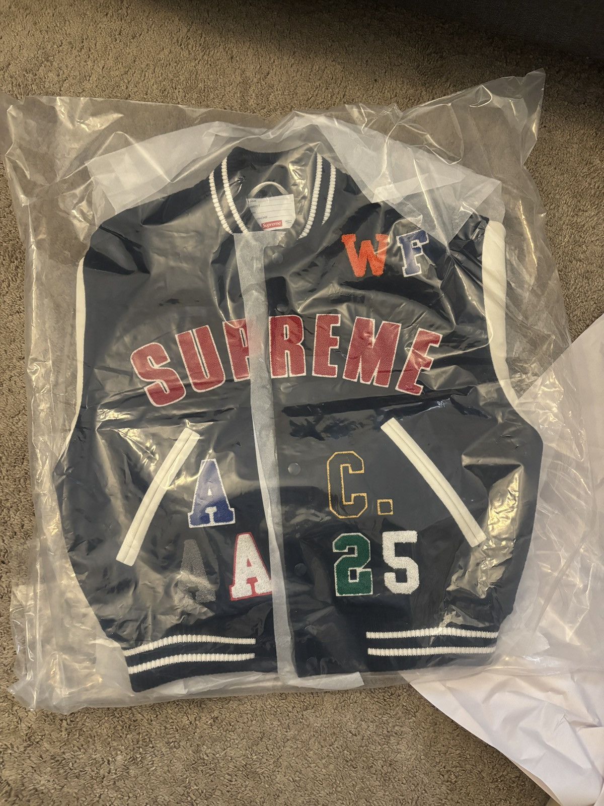 Supreme Supreme Praises Varsity Jacket | Grailed