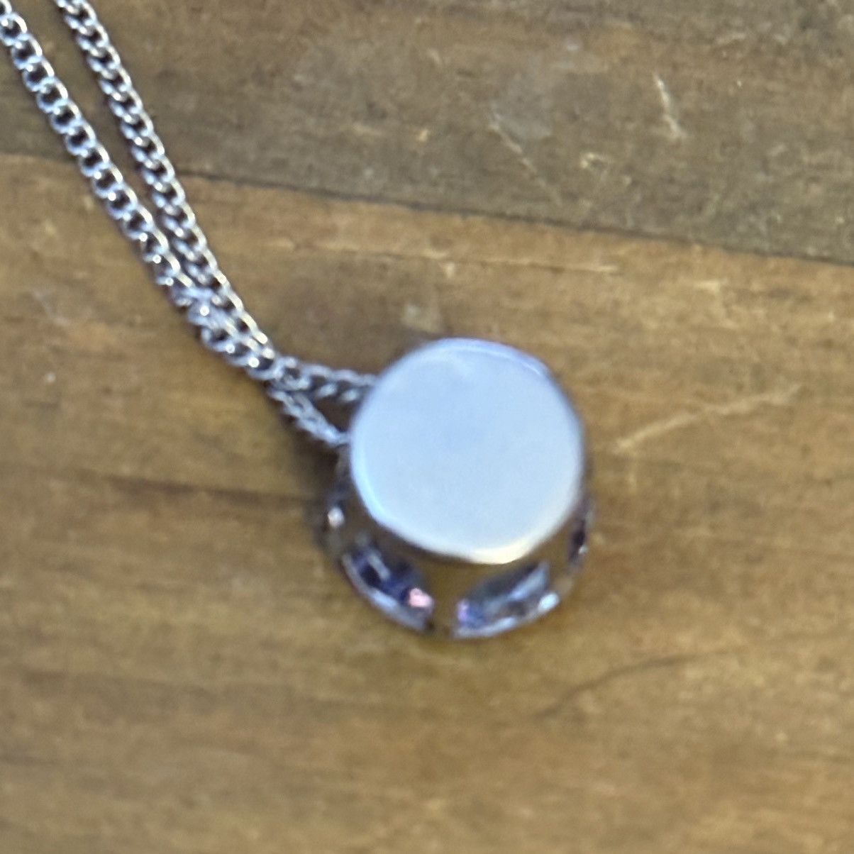 Other Silver tone solitaire rhinestone pendant necklace Size ONE SIZE - 4 Thumbnail