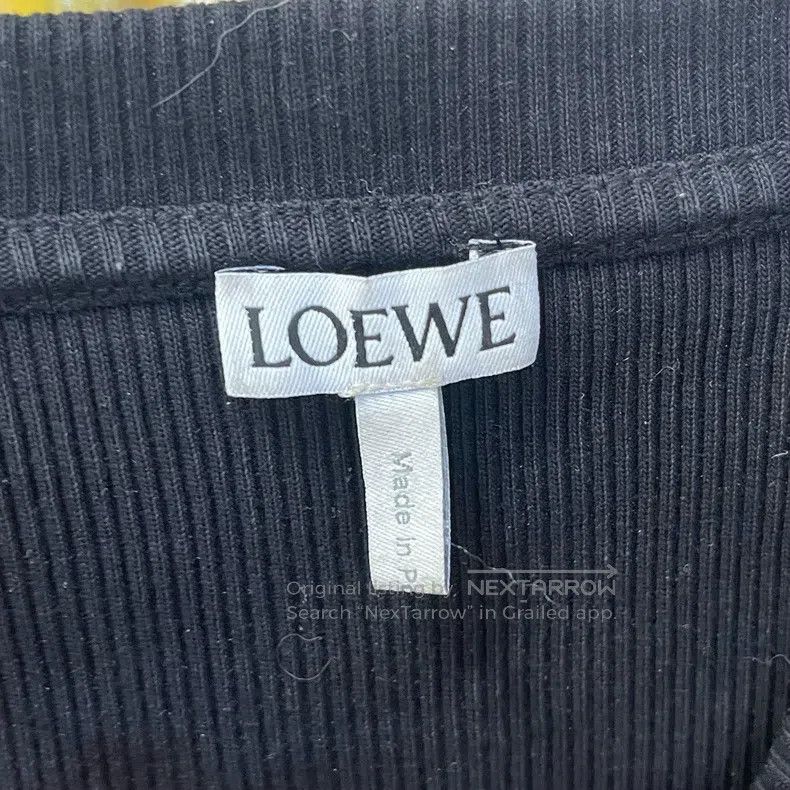 Loewe Loewe Black Embroidered Logo Round Neck Top Size M / US 6-8 / IT 42-44 - 5 Thumbnail