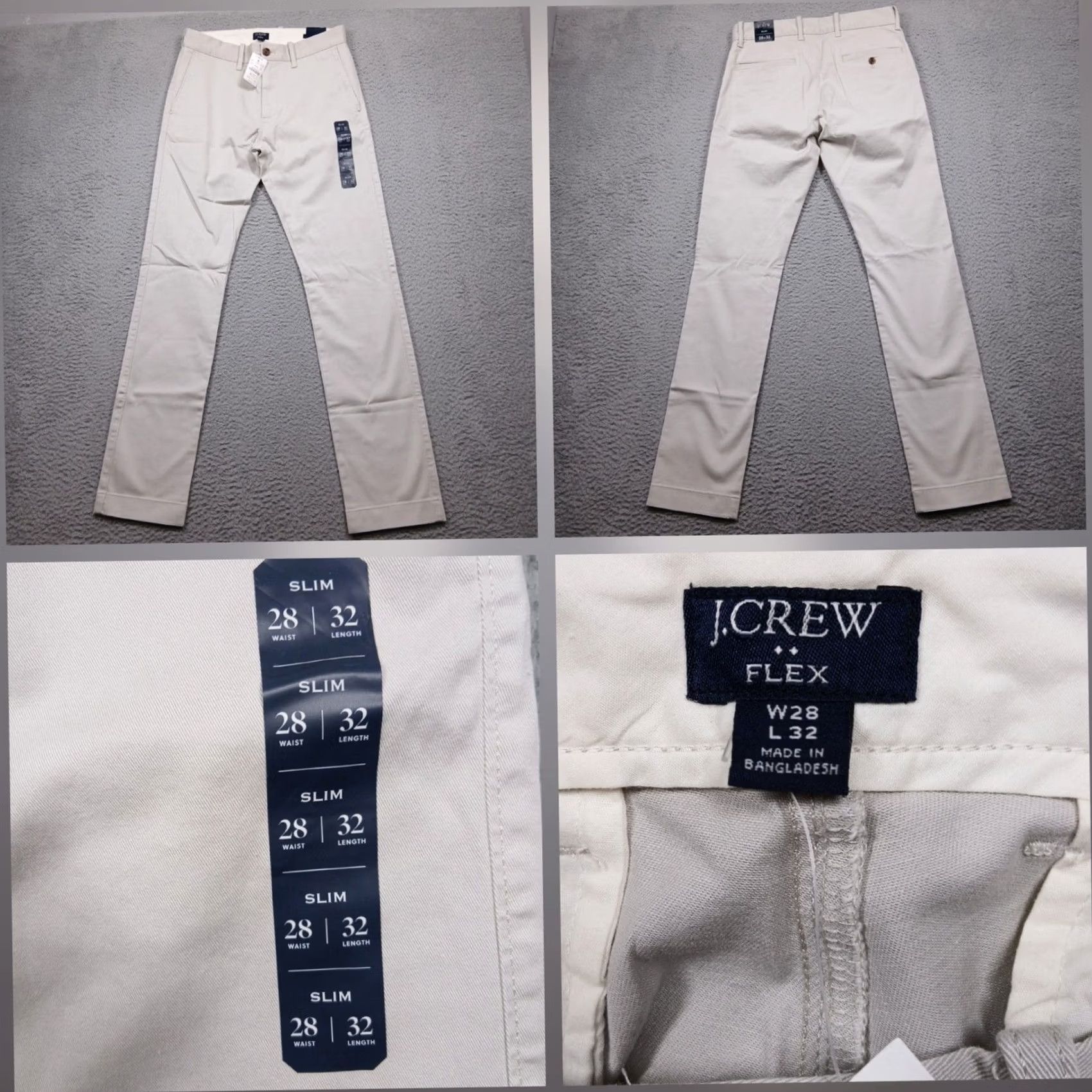 J.Crew J.CREW Flex Slim Fit Pants Mens 28x32 Beige Chino NWT Size US 28 / EU 44 - 2 Thumbnail