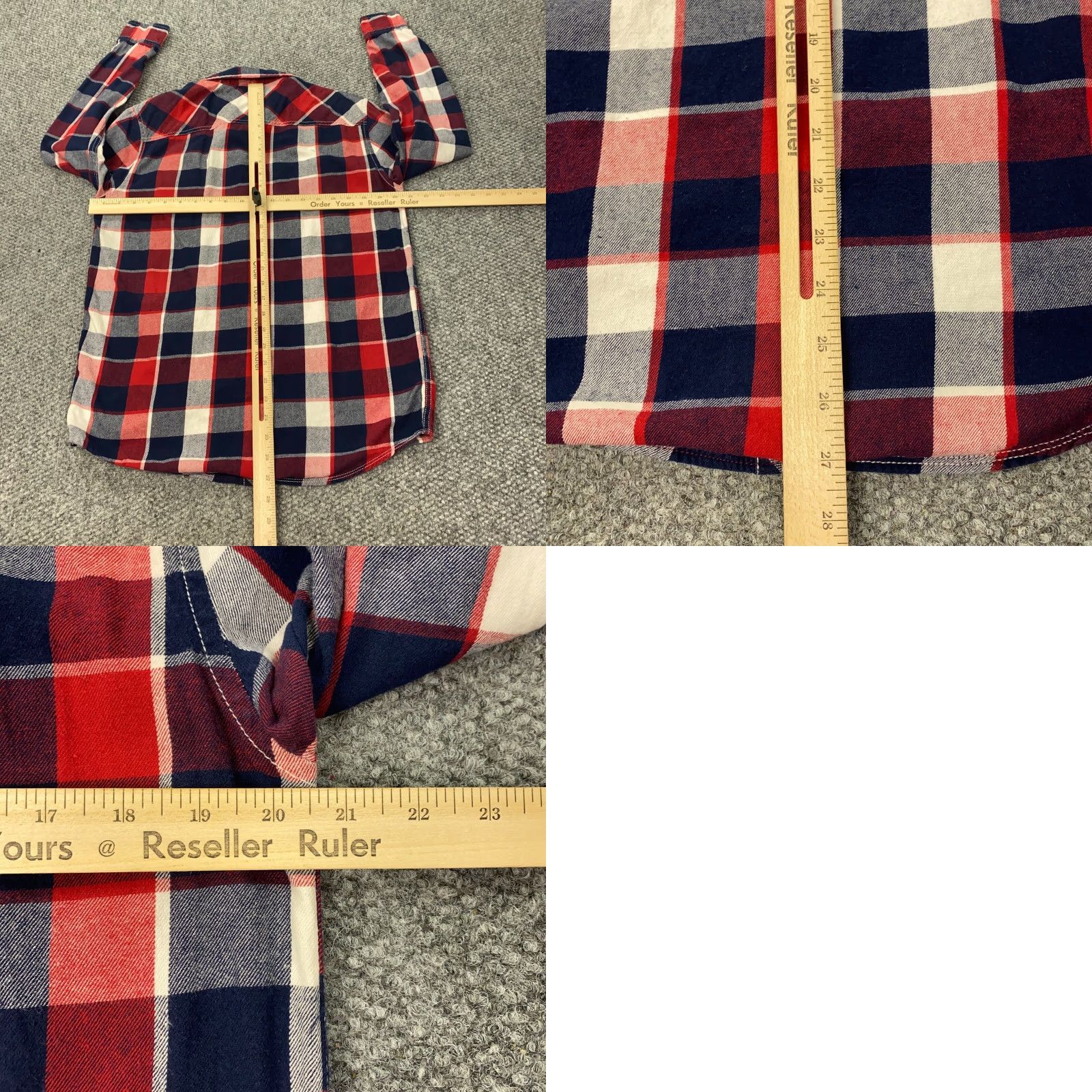CO VINTAGE Roebuck & Co Flannel Shirt Mens S Blue Red White Plaid Elbow Patches Shirt Mens Small Blue Red White Plaid Elbow Patches Size US S / EU 44-46 / 1 - 8 Thumbnail