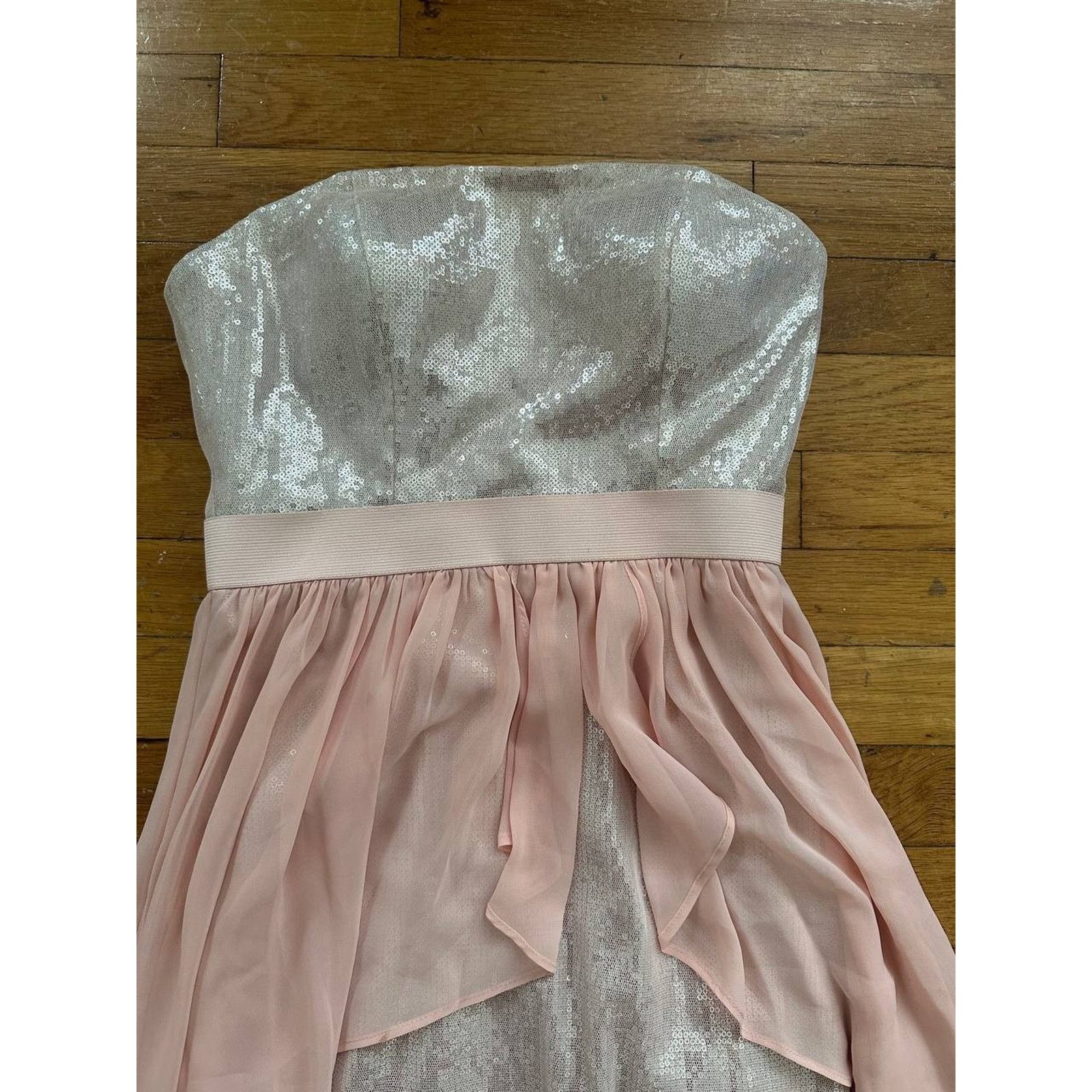 Addaptation Japan Aidan Mattox Pink Sequins Pleated Mini Dress Size 2 A000974 Size XS / US 0-2 / IT 36-38 - 7 Thumbnail