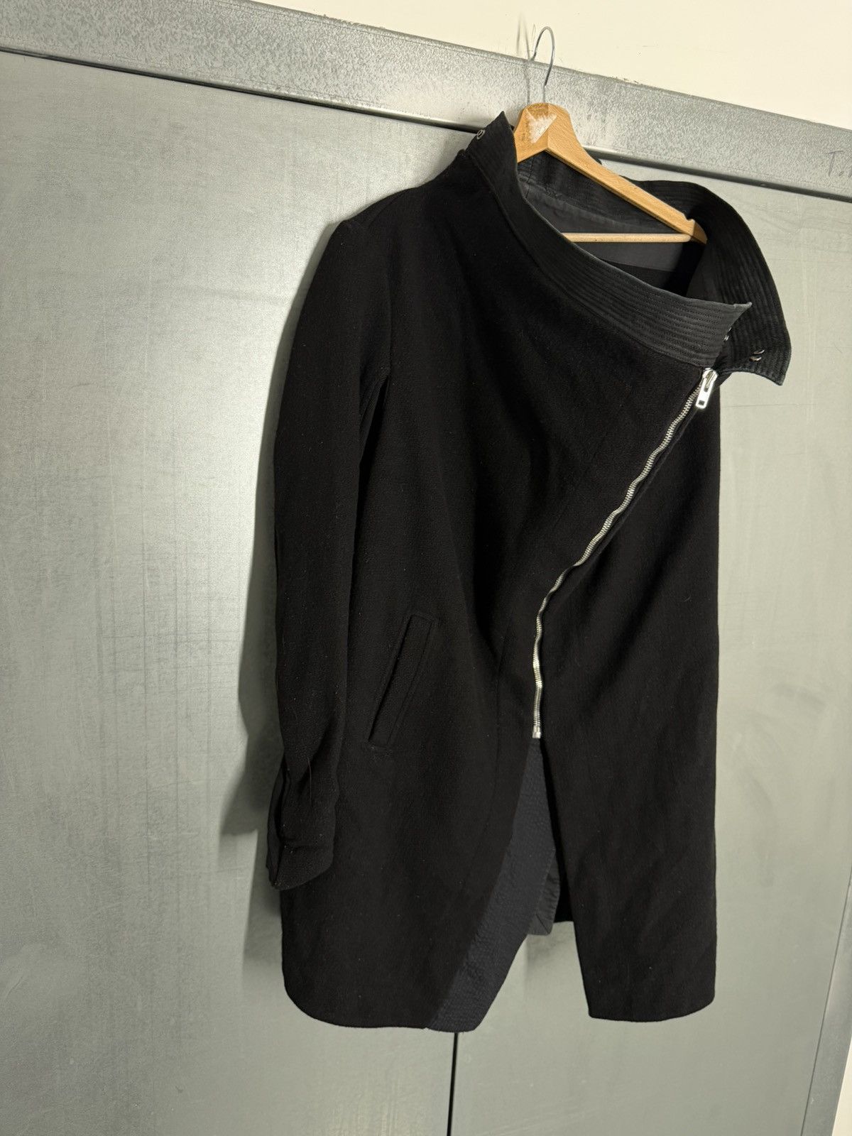 Rick Owens Rick Owens Lambs Wool Cross Zip Coat Size US S / EU 44-46 / 1 - 7 Thumbnail