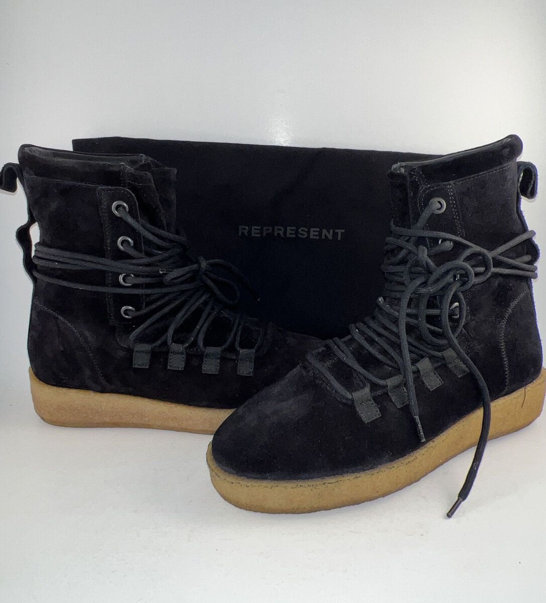 Represent Clo. REPRESENT DUSK BOOTS LEATHER SUEDE GUM SOLE SZ 8 Size US 8 / EU 41 - 2 Thumbnail