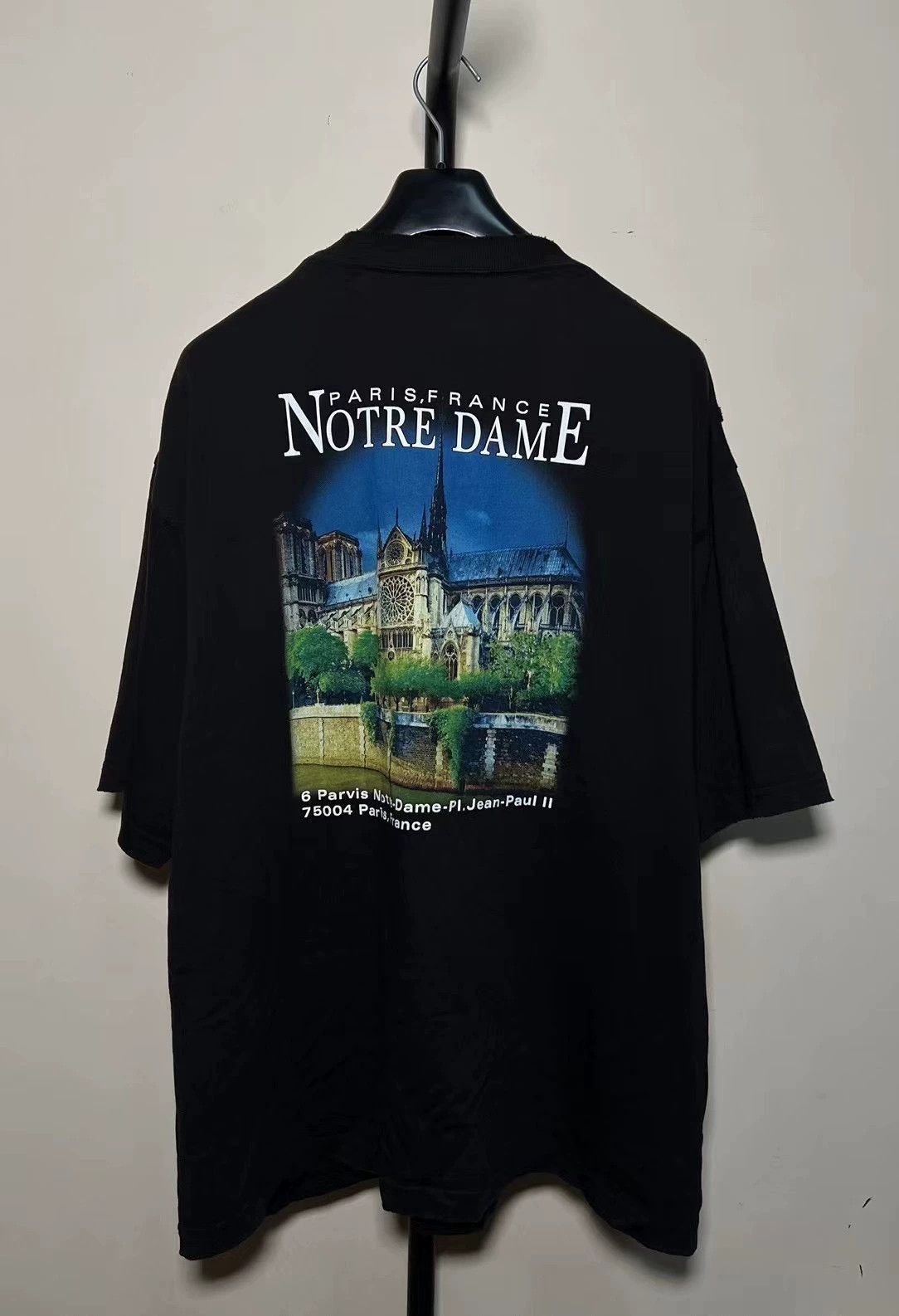 Balenciaga Balenciaga Black Church Letter Short Sleeve Size US L / EU 52-54 / 3 - 3 Thumbnail