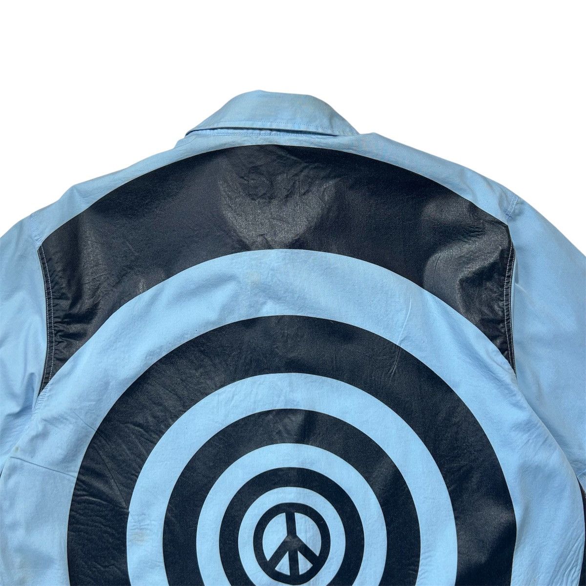 Moschino Moschino Jeans Peace Full Print Logo Top Shirt Size US L / EU 52-54 / 3 - 4 Thumbnail