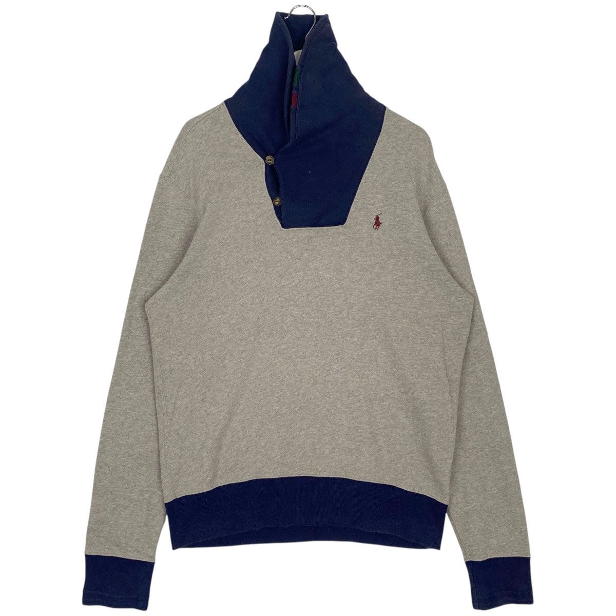 Vintage Vintage Polo Ralph Lauren Small Pony Shawl Collar Sweatshirt Size US L / EU 52-54 / 3 - 1 Thumbnail