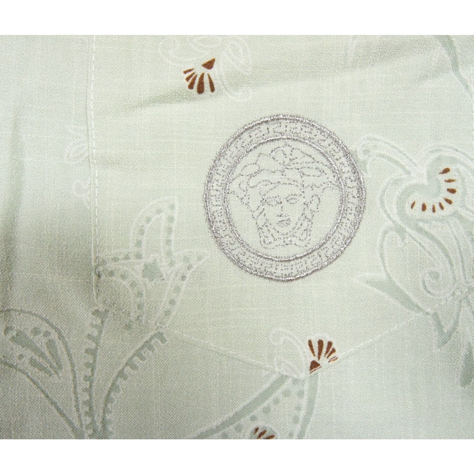 Versace VINTAGE Versace Button-Up Shirt Mens 2XL Green Paisley Medusa Logo Italy XL USA Size US XXL / EU 58 / 5 - 3 Thumbnail