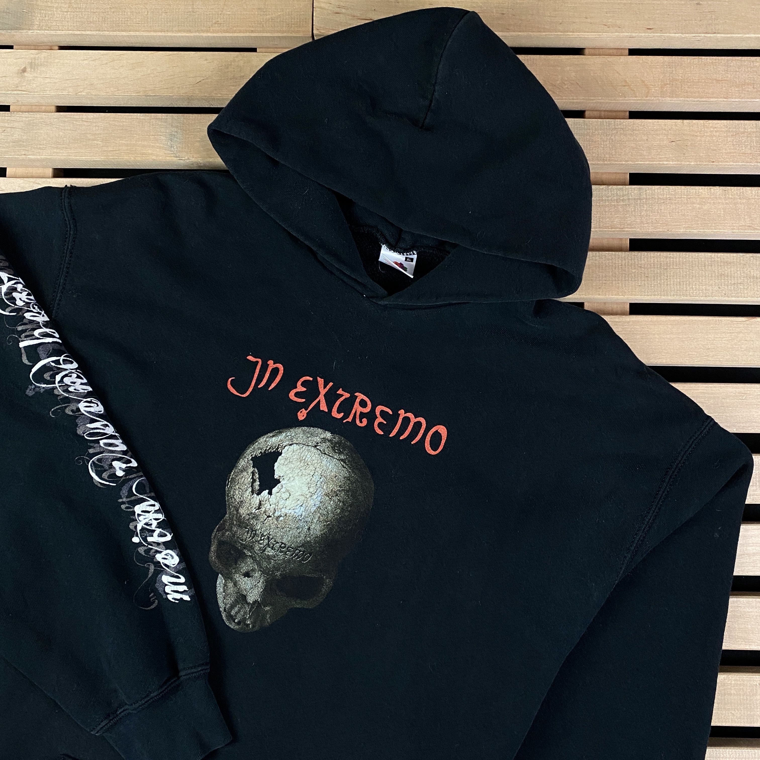 Band Tees × Vintage Mens Vintage Hoodie In Extremo Size Xl Cotton Size US XL / EU 56 / 4 - 2 Thumbnail