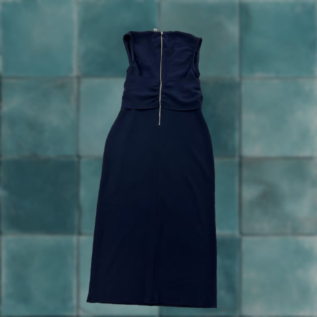 Vintage Bec & Bridge Dress Women 4 Blue Deep Plunge V Bodycon Knee Length Dress Womens Size S / US 4 / IT 40 - 1 Thumbnail