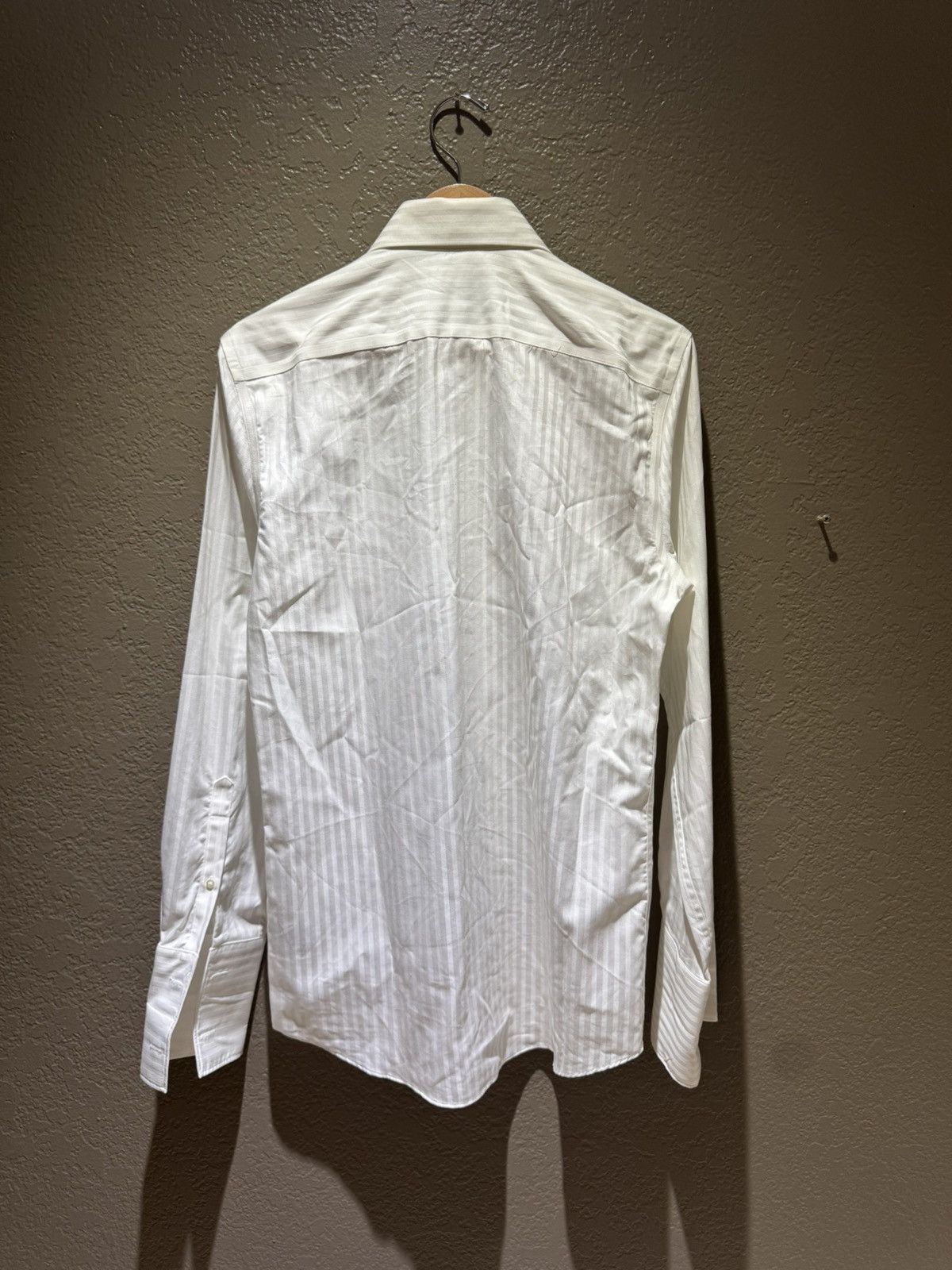 Marc Anthony Marc Anthony Vintage Slim Fit Tonal White Stripe Button Up Size US M / EU 48-50 / 2 - 6 Thumbnail