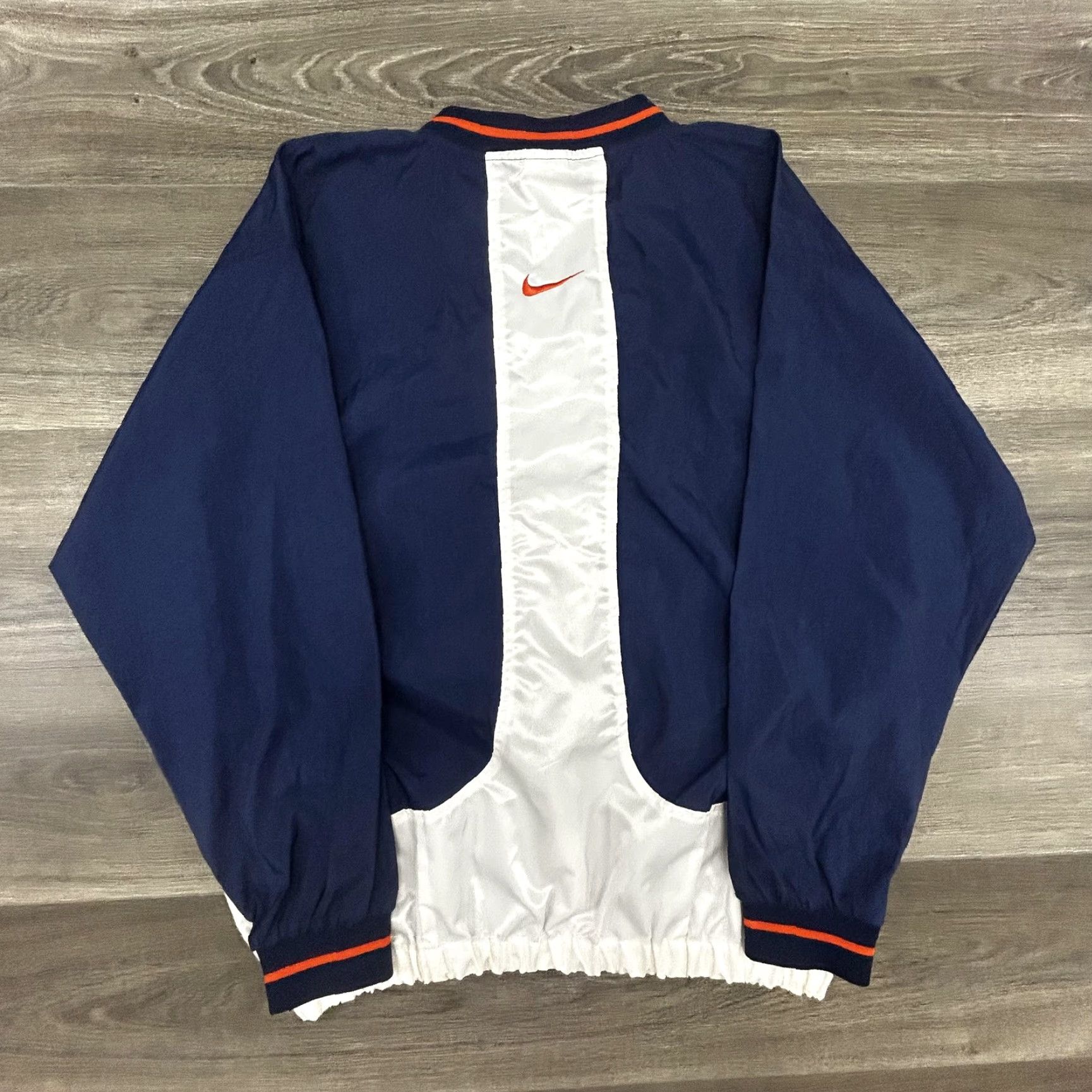 Nike VINTAGE Nike Jacket Mens XL Blue White Pullover Windbreaker Center Swoosh 90s Size US XL / EU 56 / 4 - 2 Thumbnail