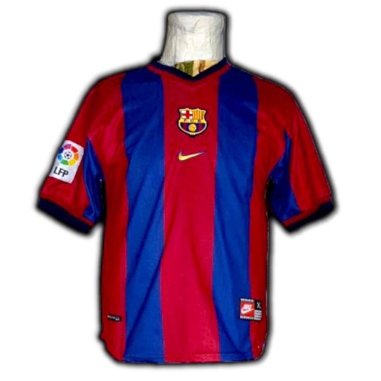 Nike Fc Barcelona Spain 1998 1999 Home Shirt Jersey Size US S / EU 44-46 / 1 - 1 Thumbnail